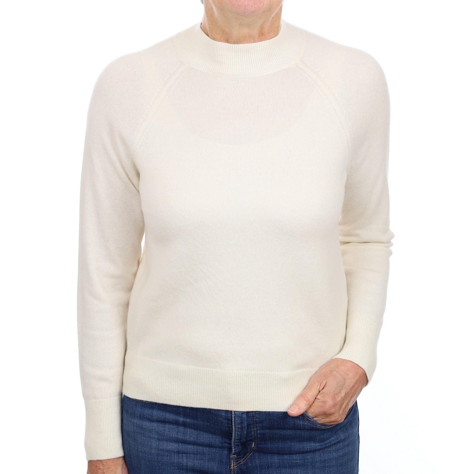 Everlane Cream Cashmere Turtle Neck Jumper Medium