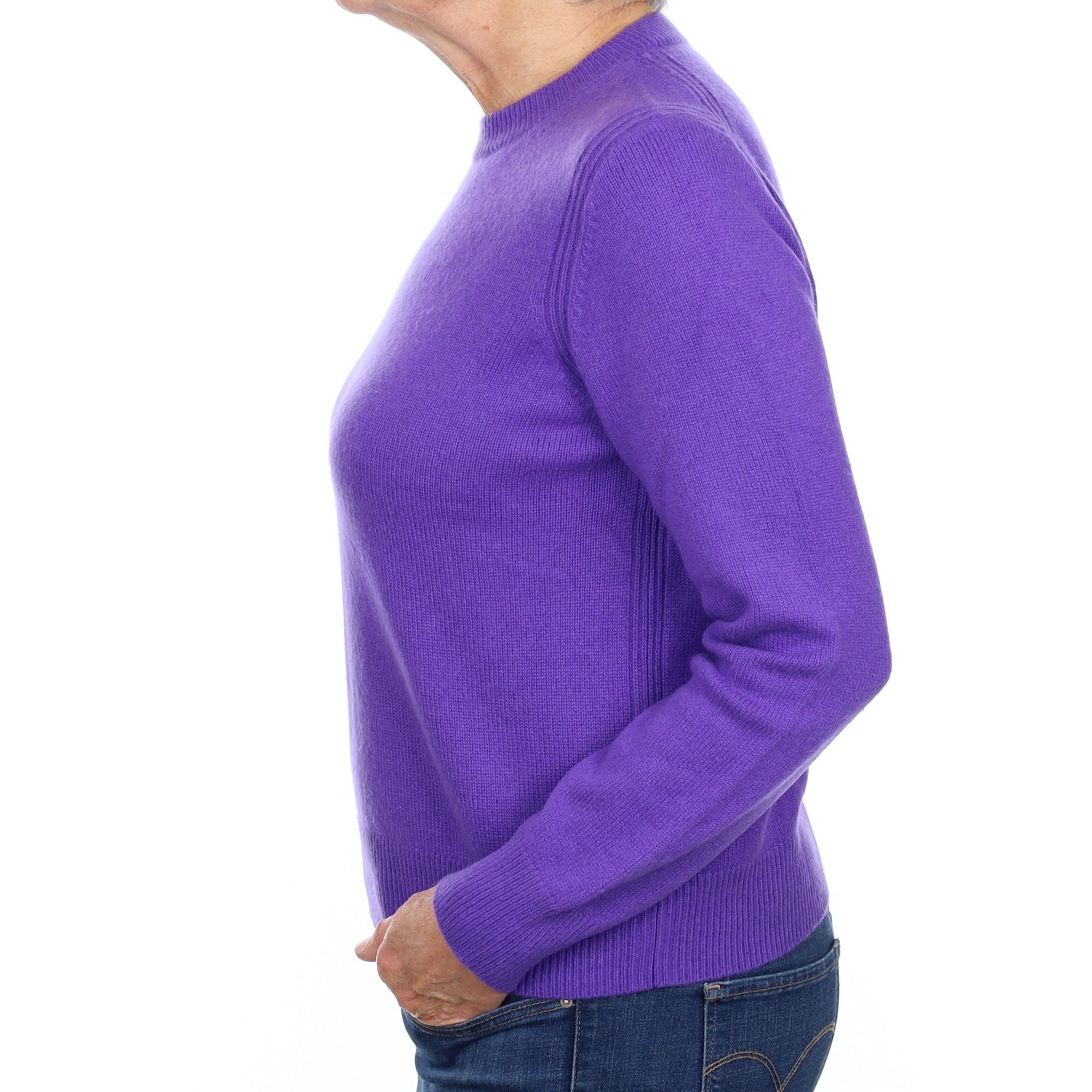 Cos True Purple Cashmere Crew Neck Jumper Medium