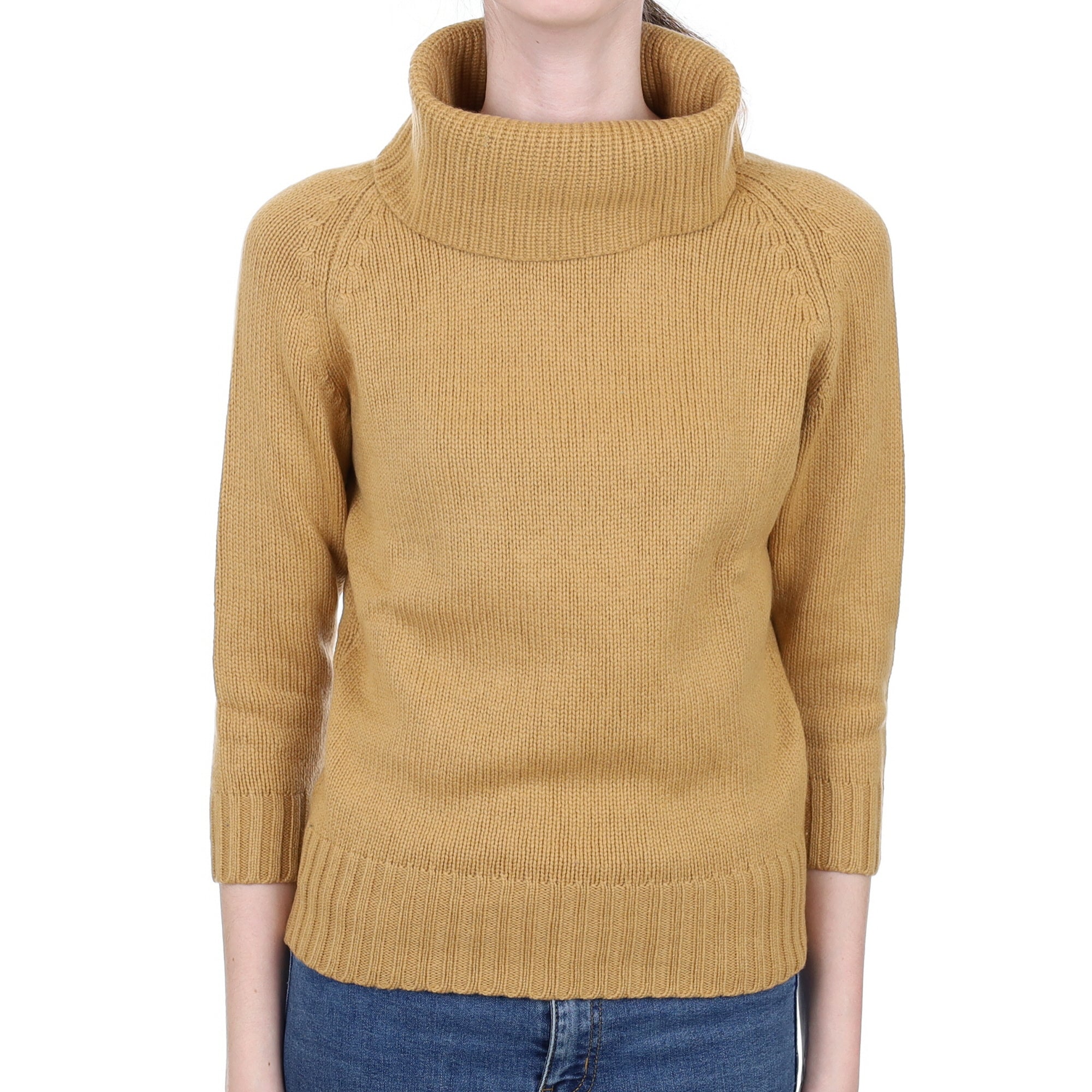 Butterscotch Cashmere Polo Neck Jumper Extra Small