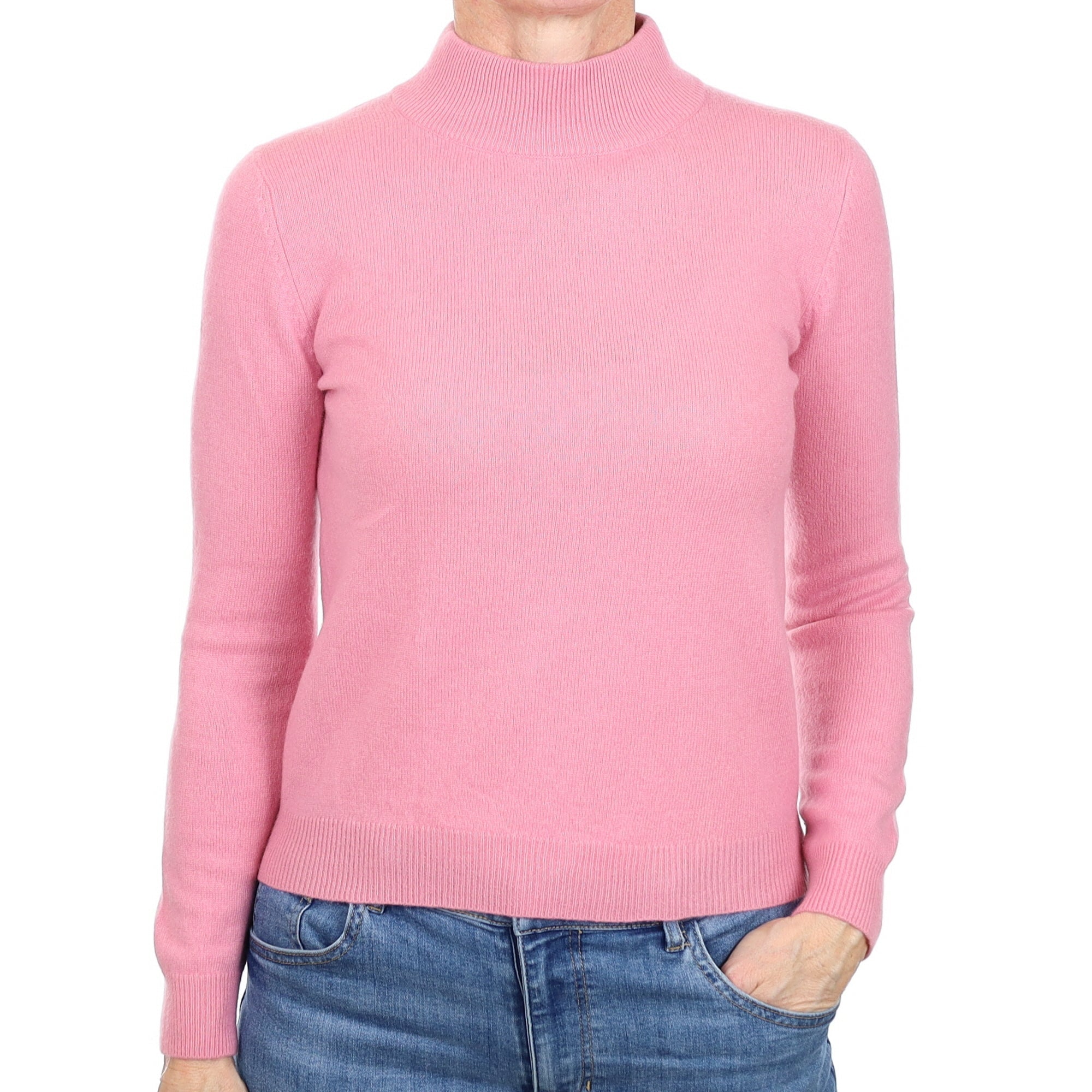 Sugar Mouse Pink Cashmere Turtle Neck Jumper Small