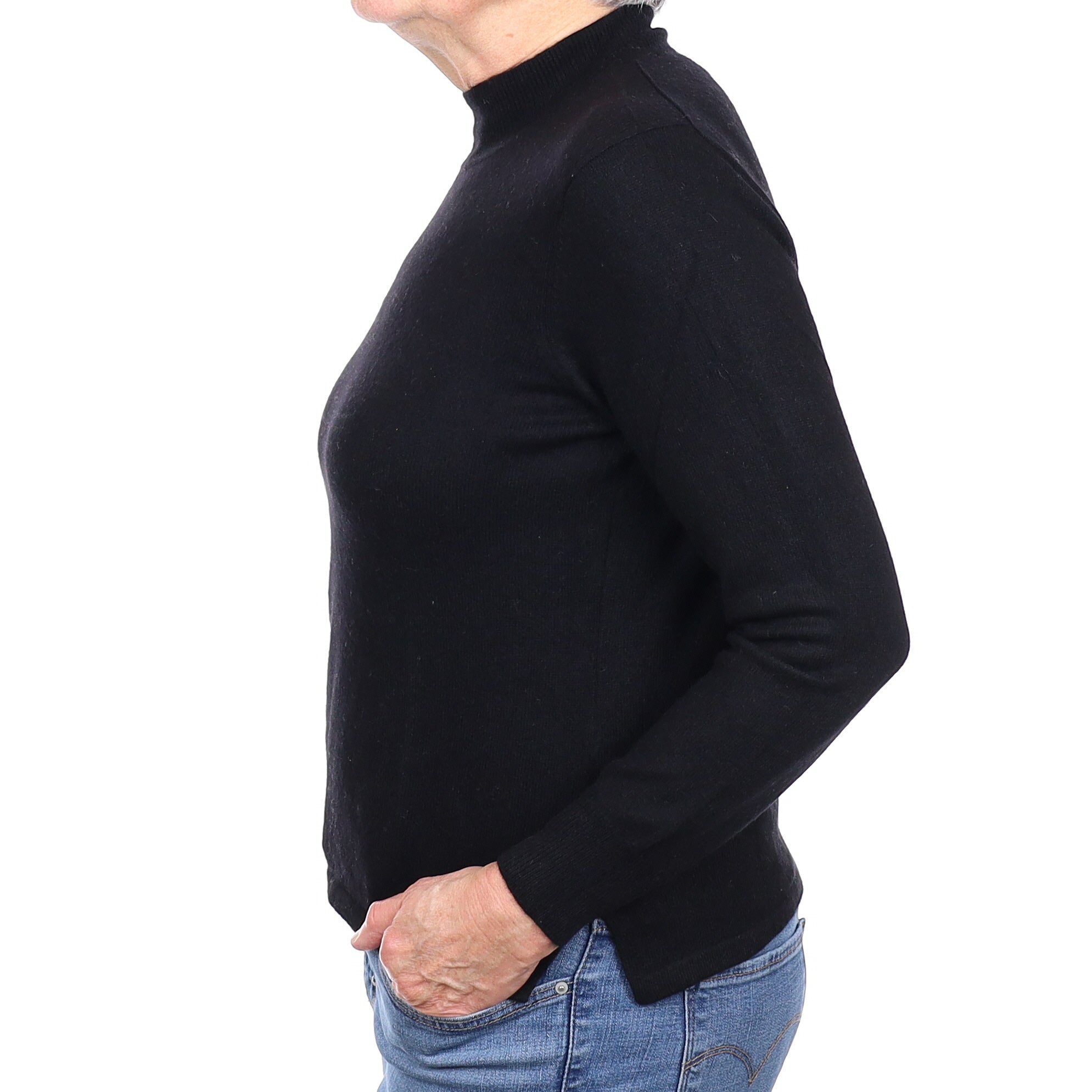 Black Cashmere Turtle Neck Jumper Medium