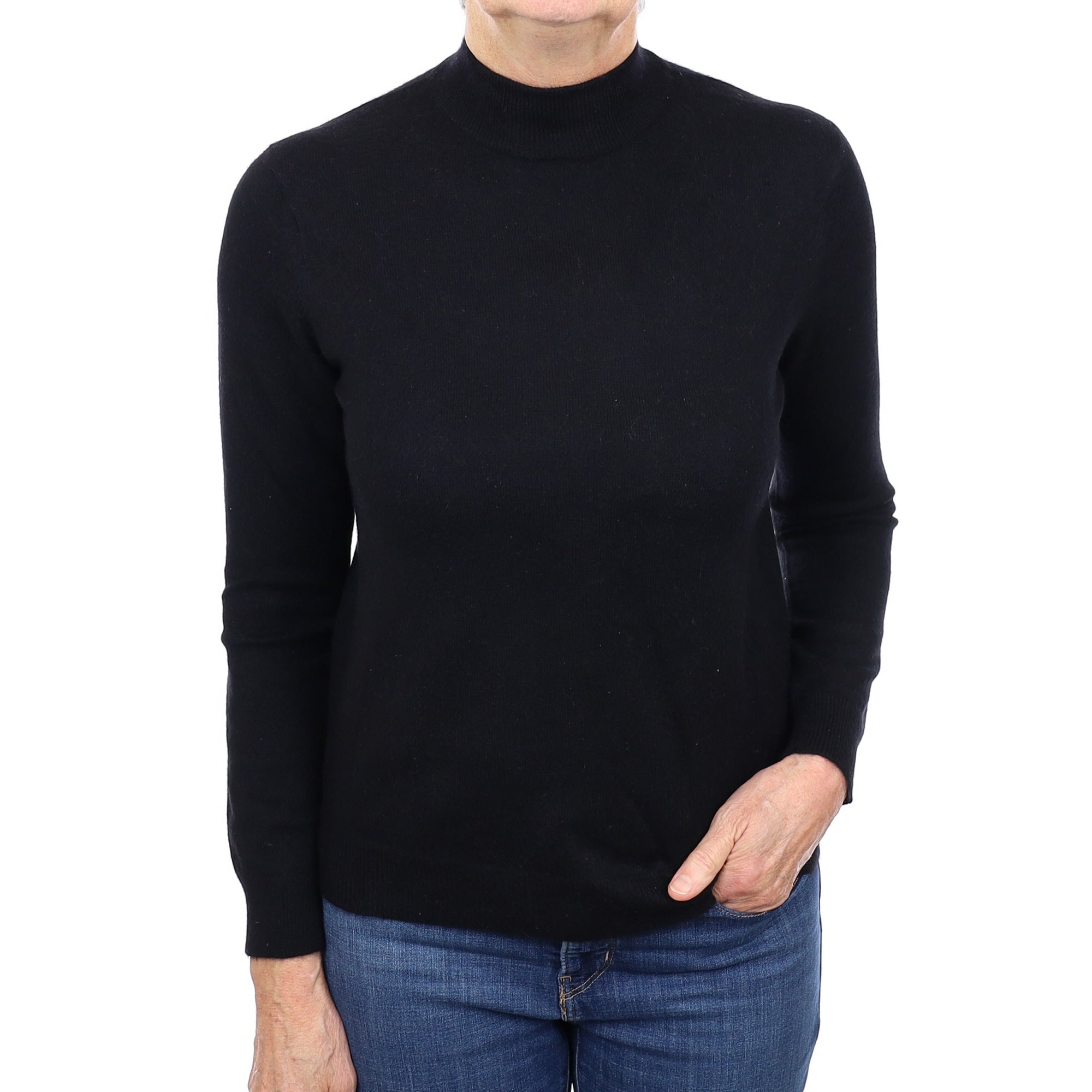 Black Cashmere Turtle Neck Jumper Medium