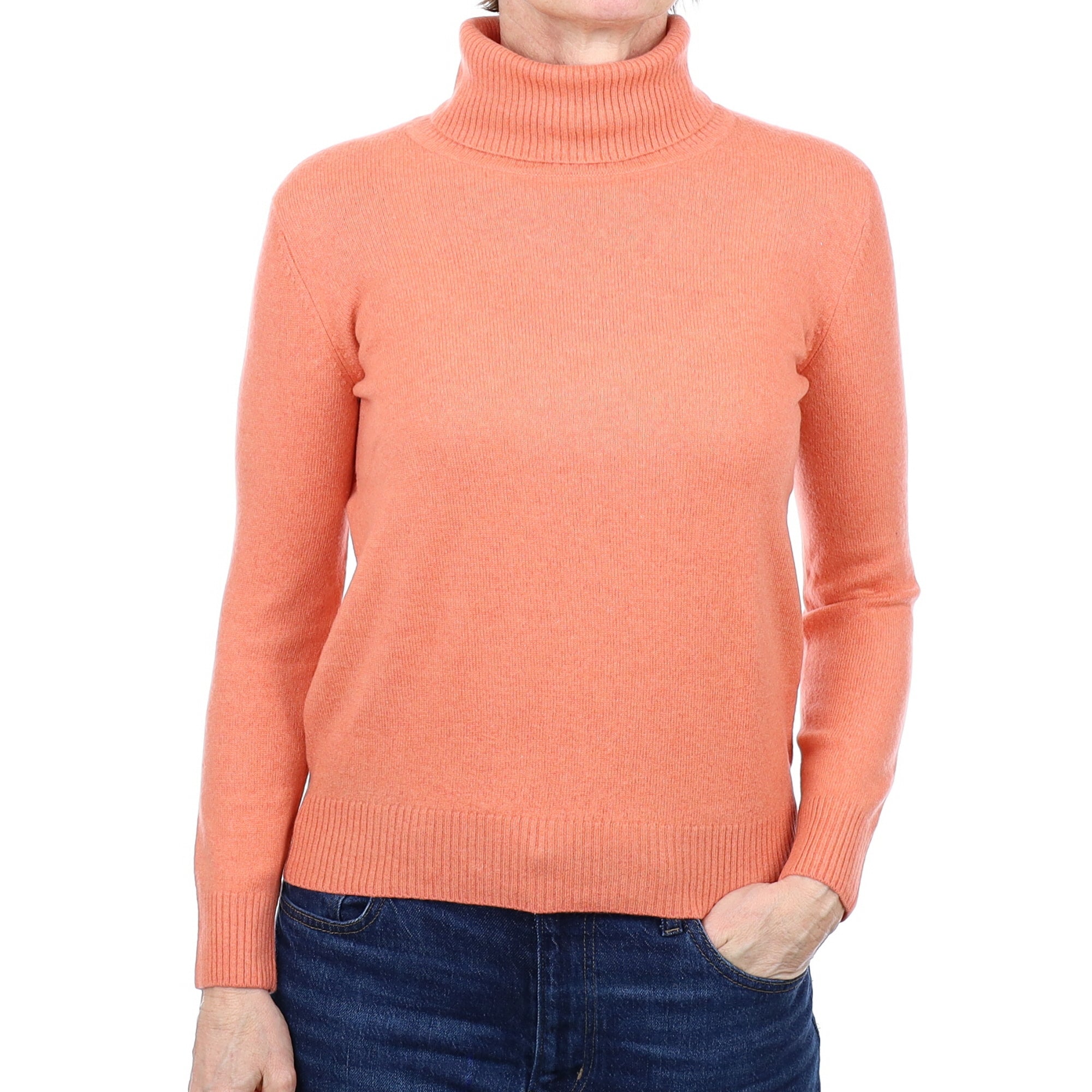 Orange Soda Cashmere Polo Neck Jumper Small