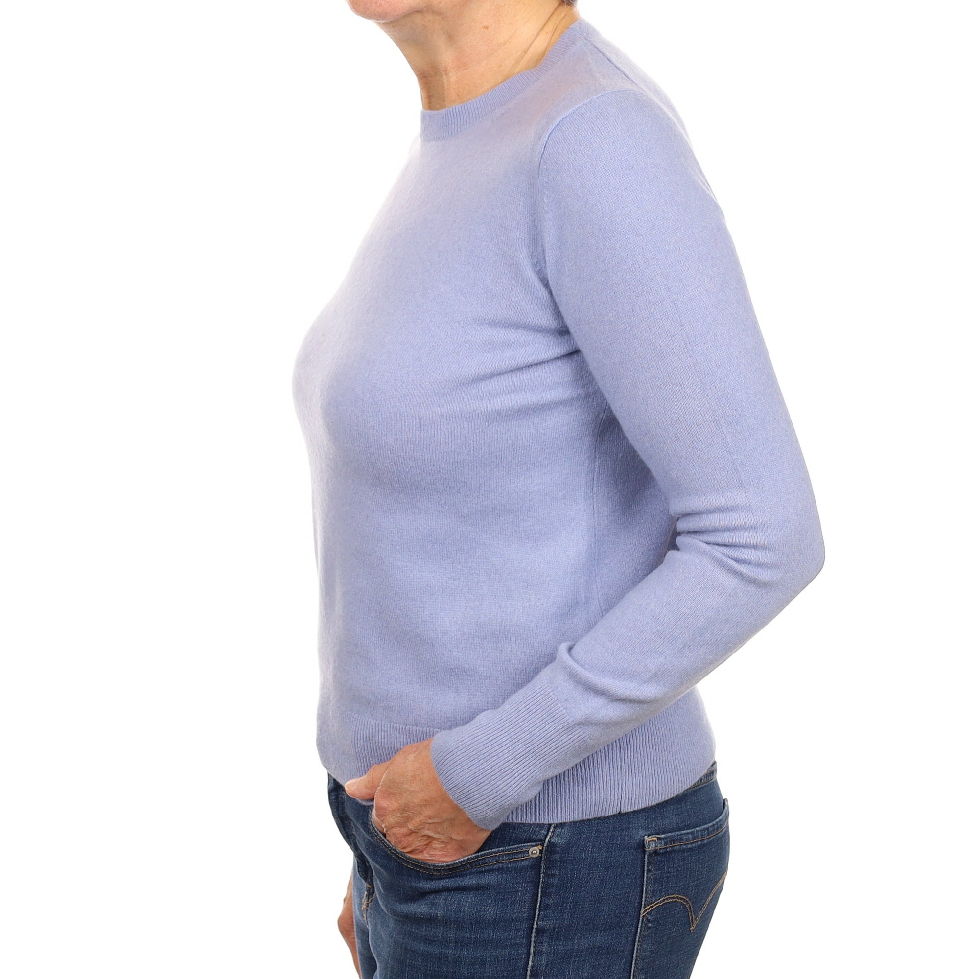 Sky Blue Cashmere Crew Neck Jumper Medium