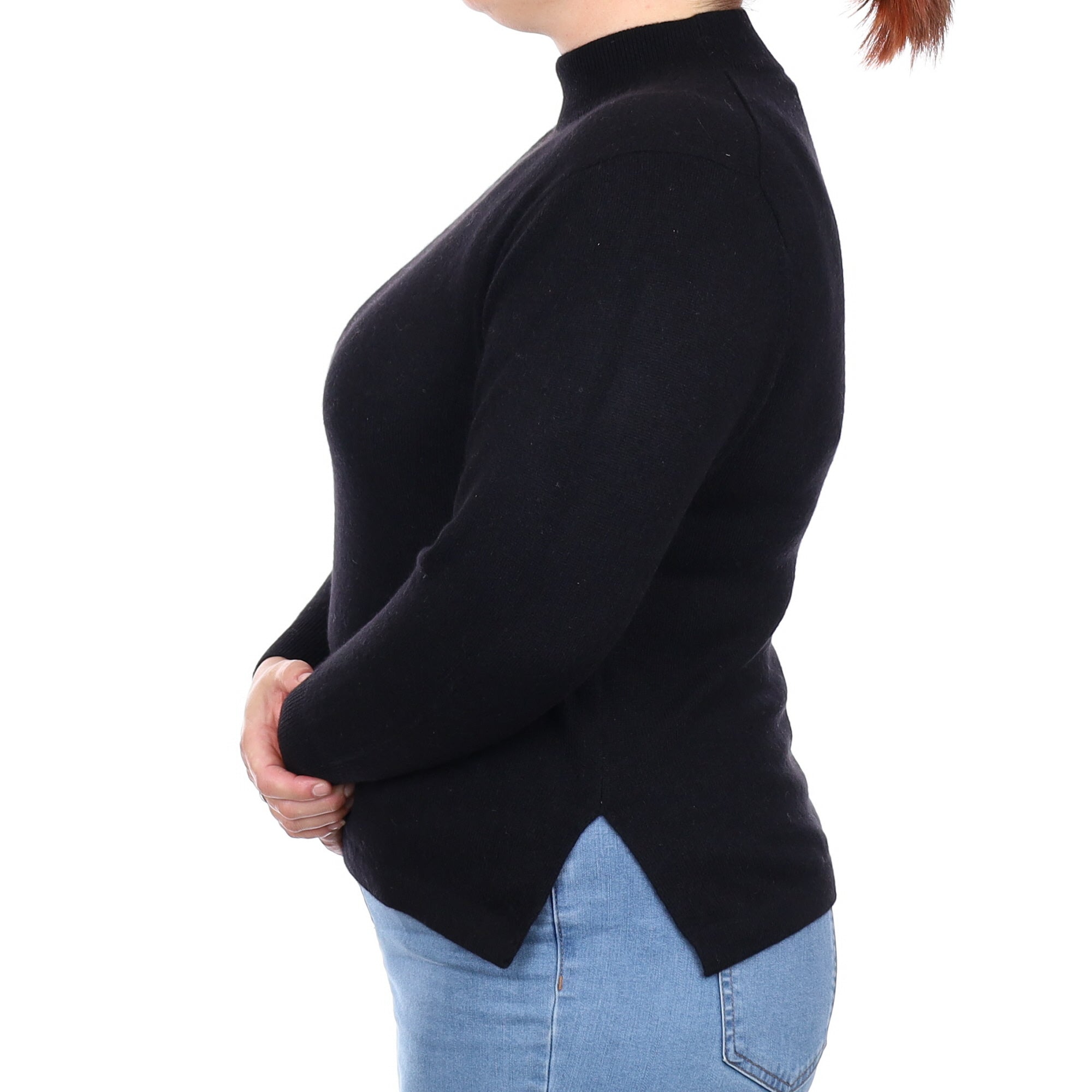 Black Cashmere Turtleneck Jumper Large