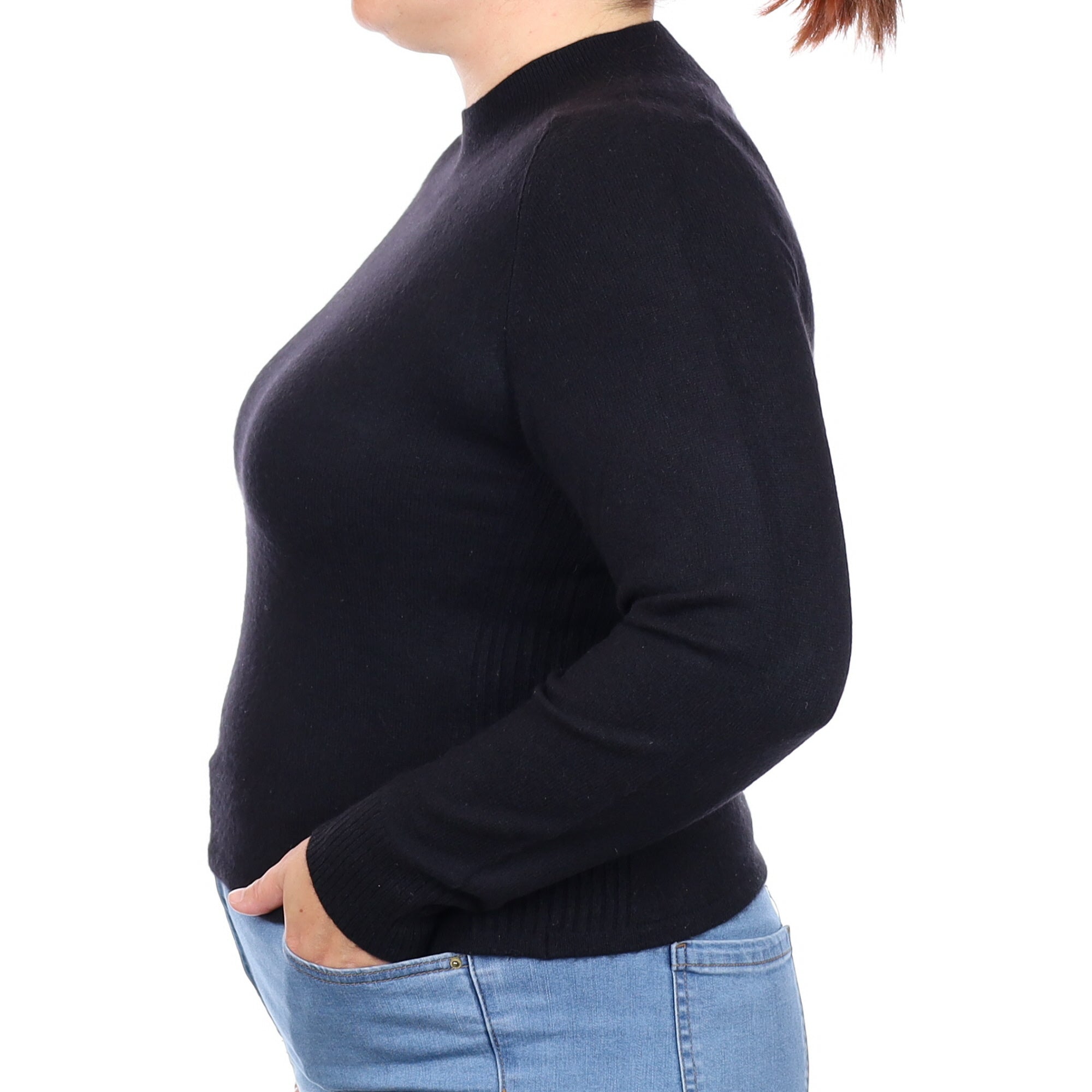 Black Cashmere Turtleneck Jumper Large