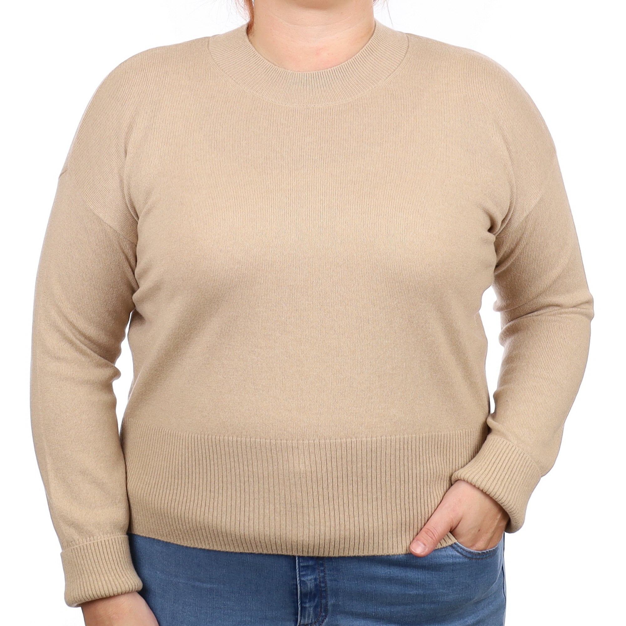 Brand New Camel Cashmere Turtleneck Jumper Large