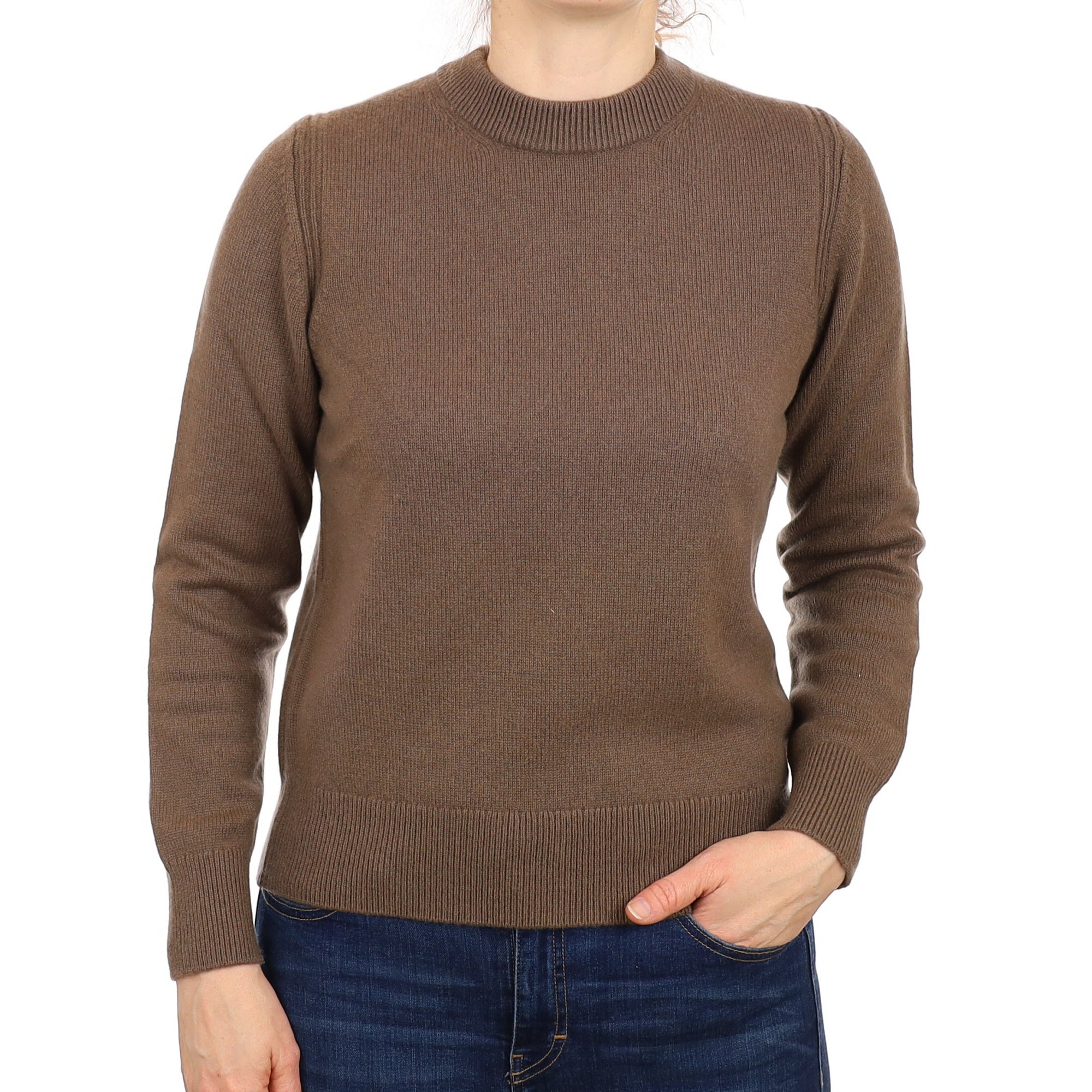 Cos Deep Mocha Cashmere Crew Neck Jumper Small