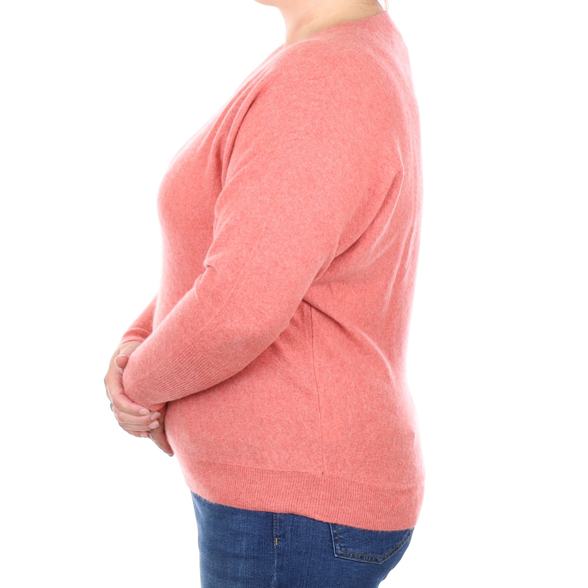 Orange Soda Cashmere V Neck Jumper Large