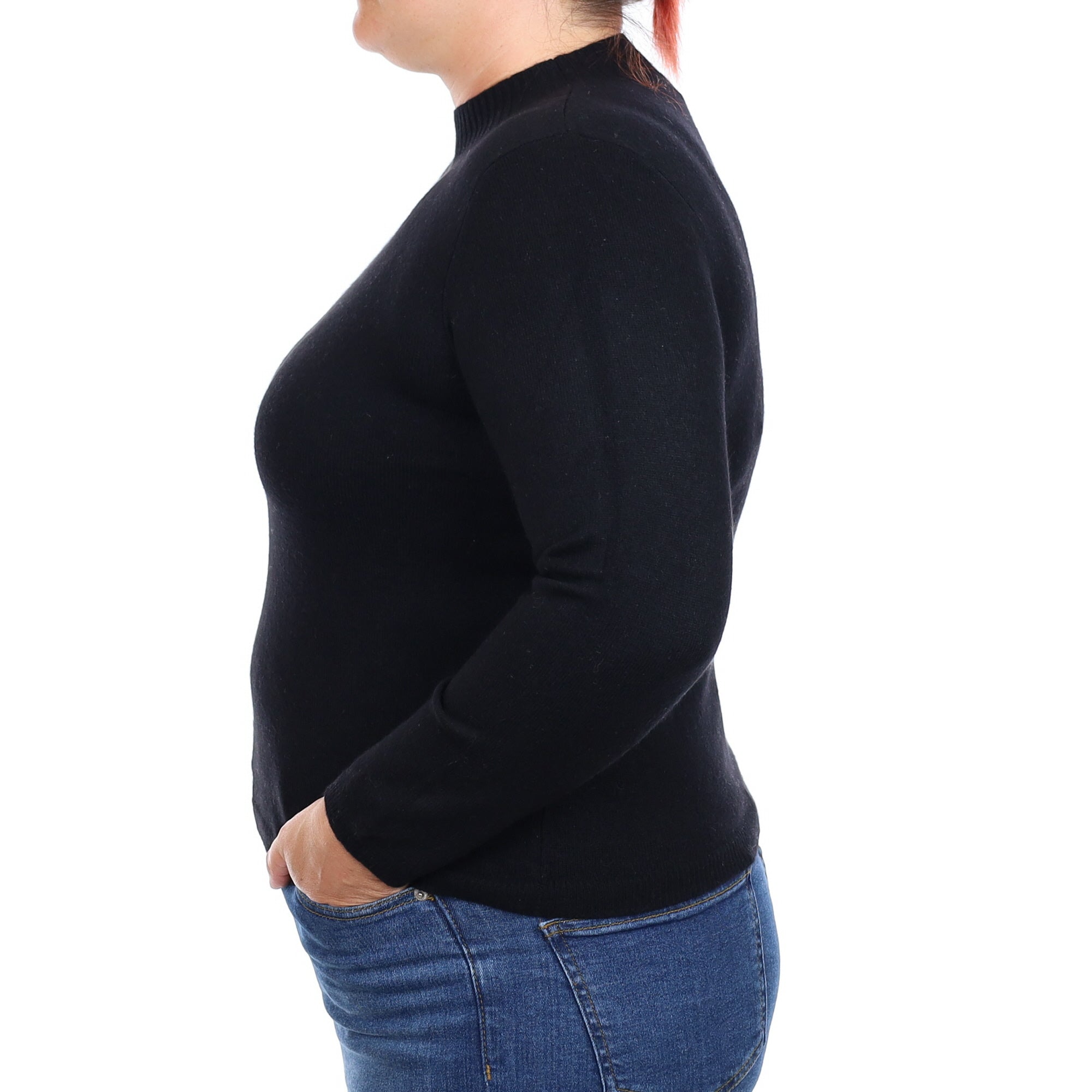 Black Cashmere Turtleneck Jumper Large