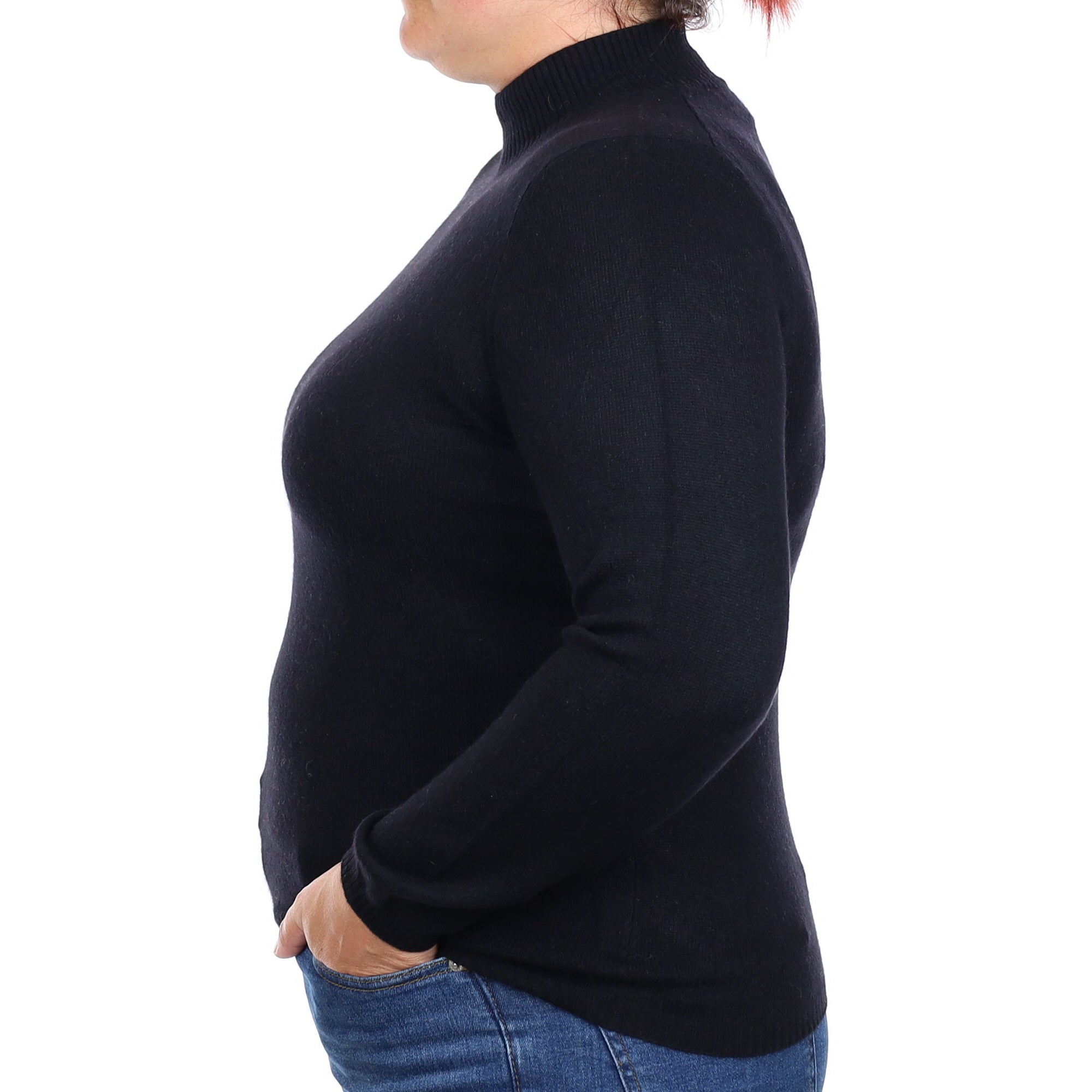 Black Cashmere Turtleneck Jumper Large