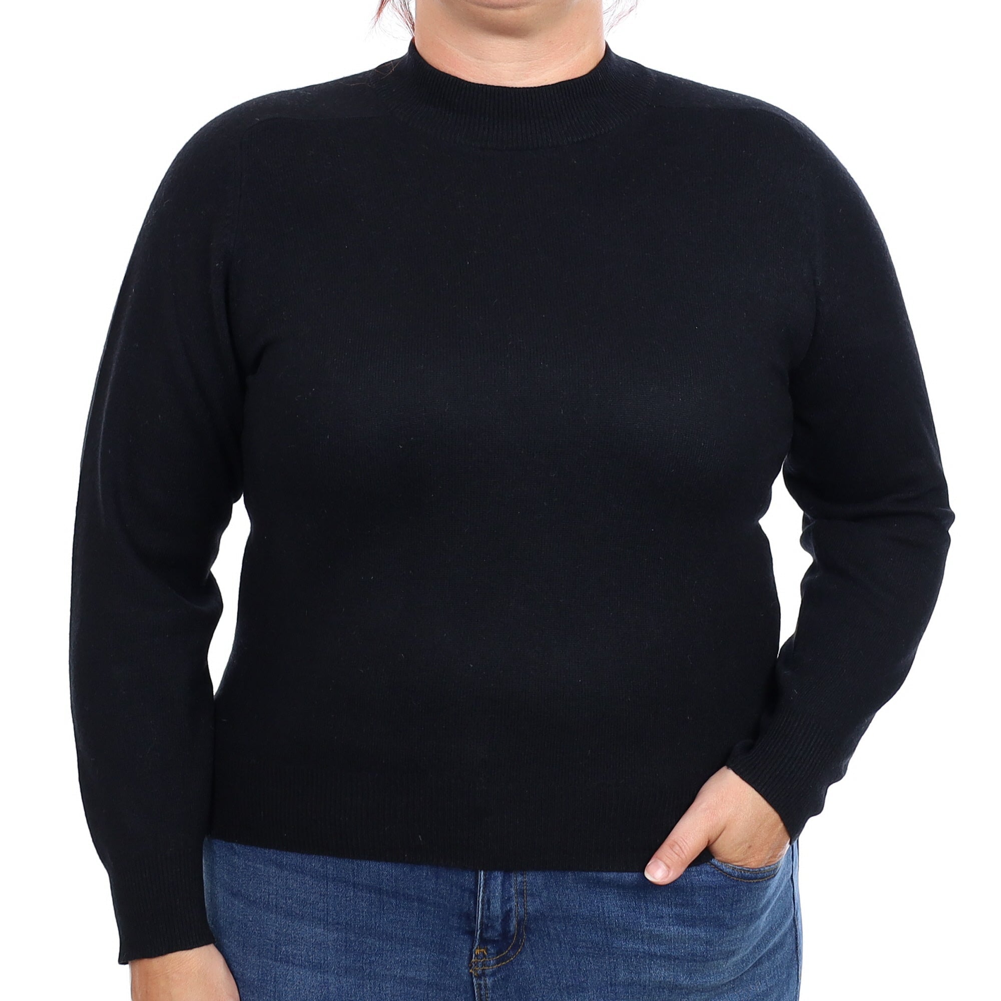 Black Cashmere Turtleneck Jumper Large