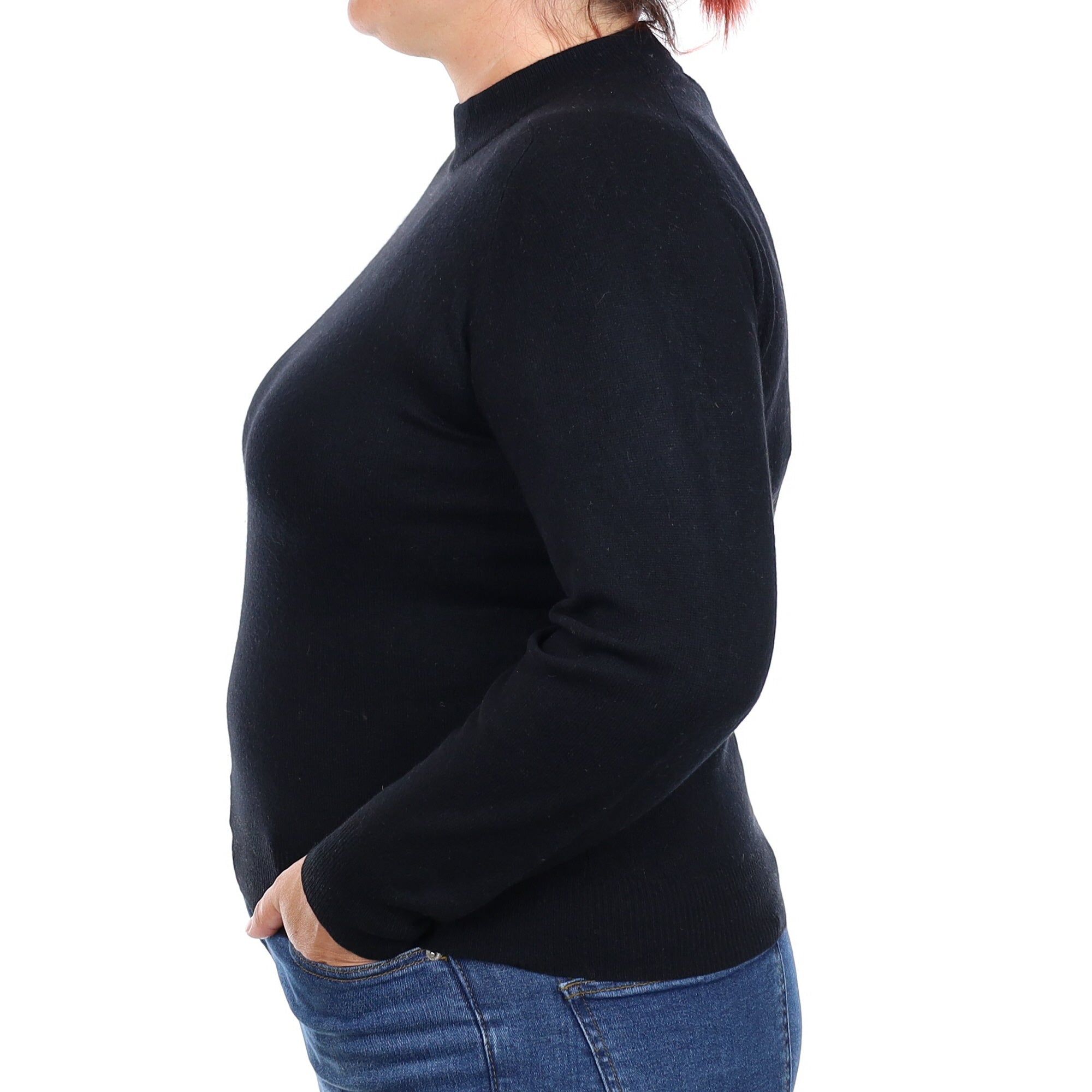 Black Cashmere Turtleneck Jumper Large