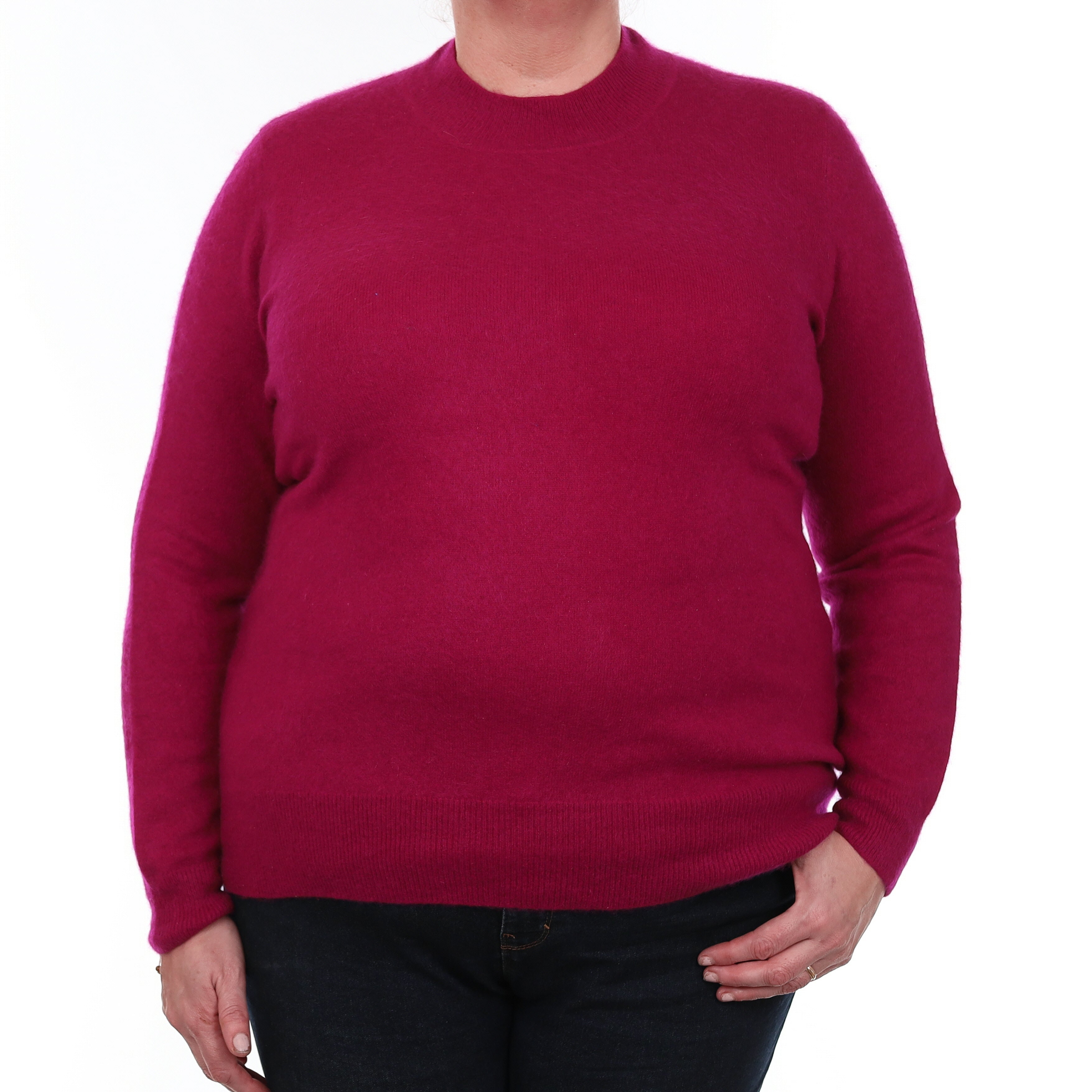 Cherry Pink Cashmere Turtle Neck Jumper Extra Large