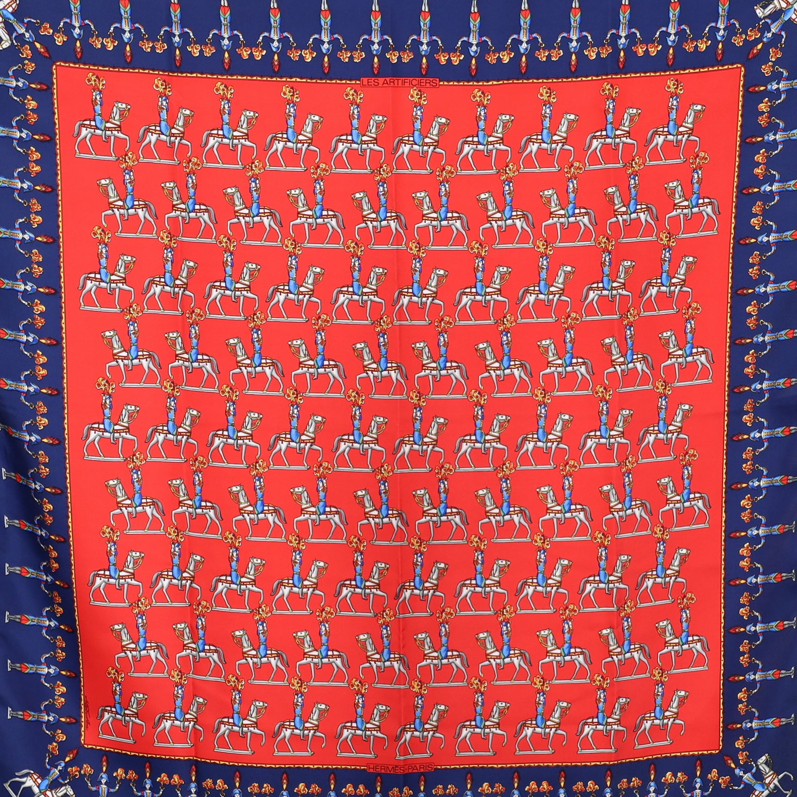 Hermès Les Artificiers Silk Scarf