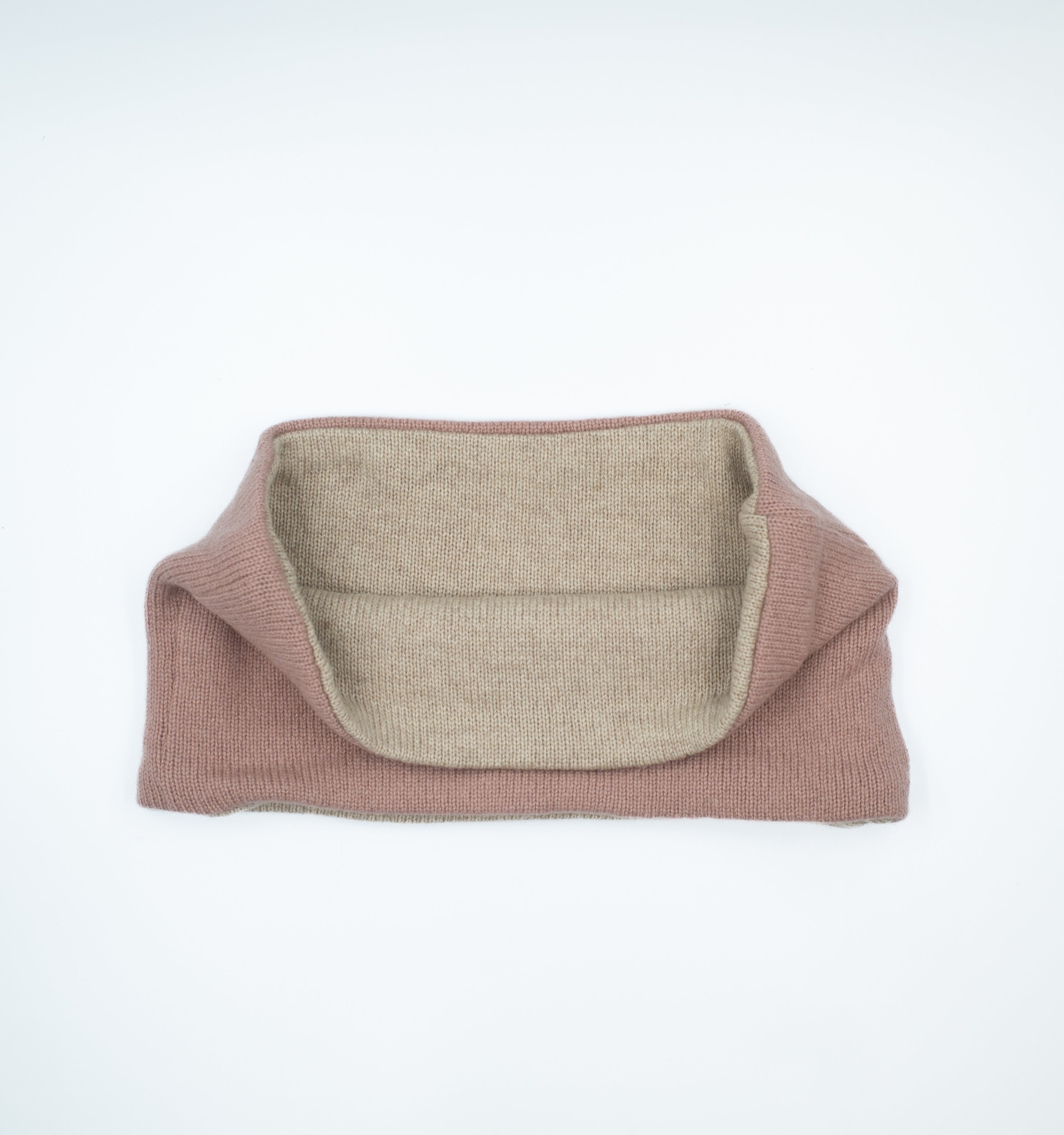 Dusty Pink and Camel Neck Warmer