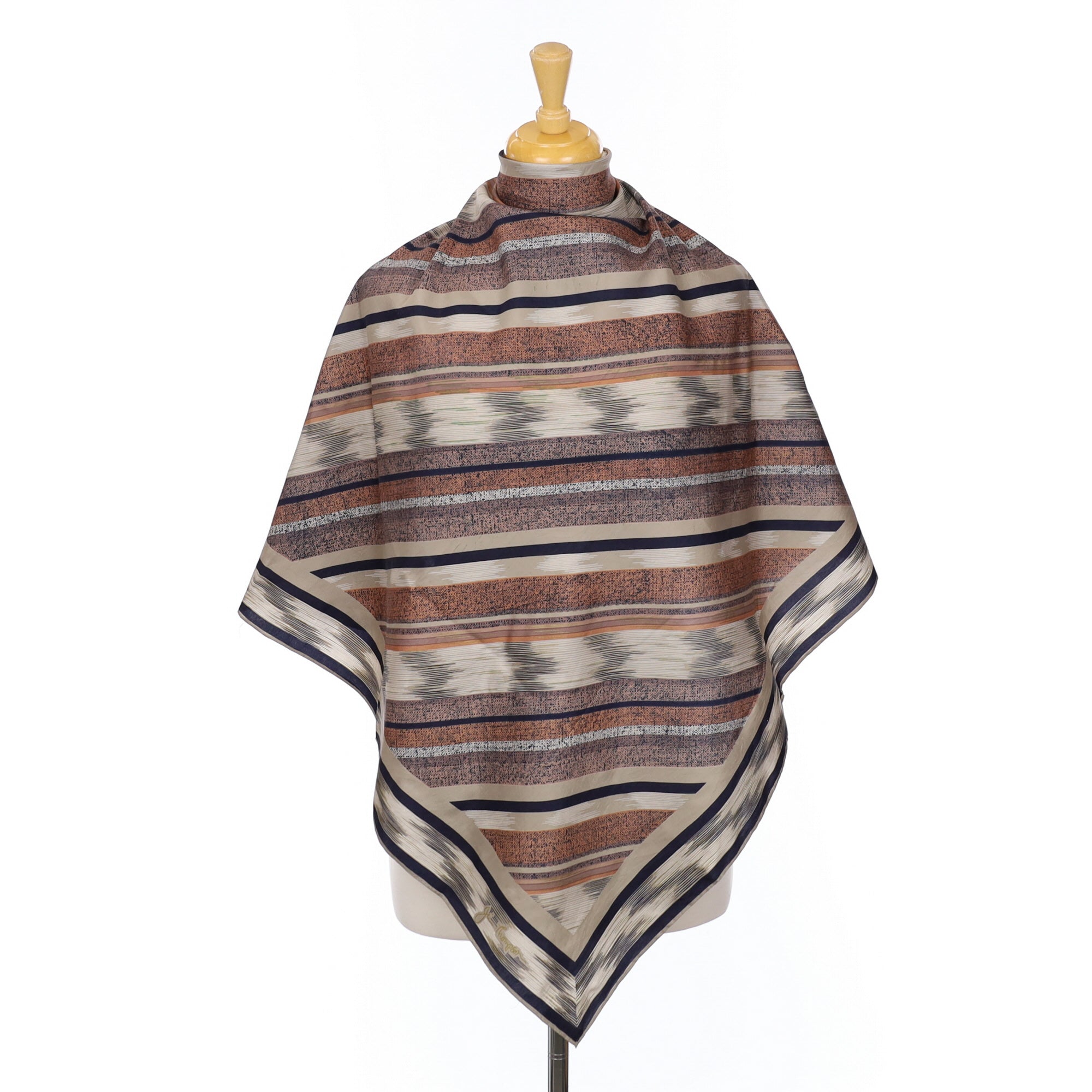 Jim Thompson Striped Designer Silk Scarf
