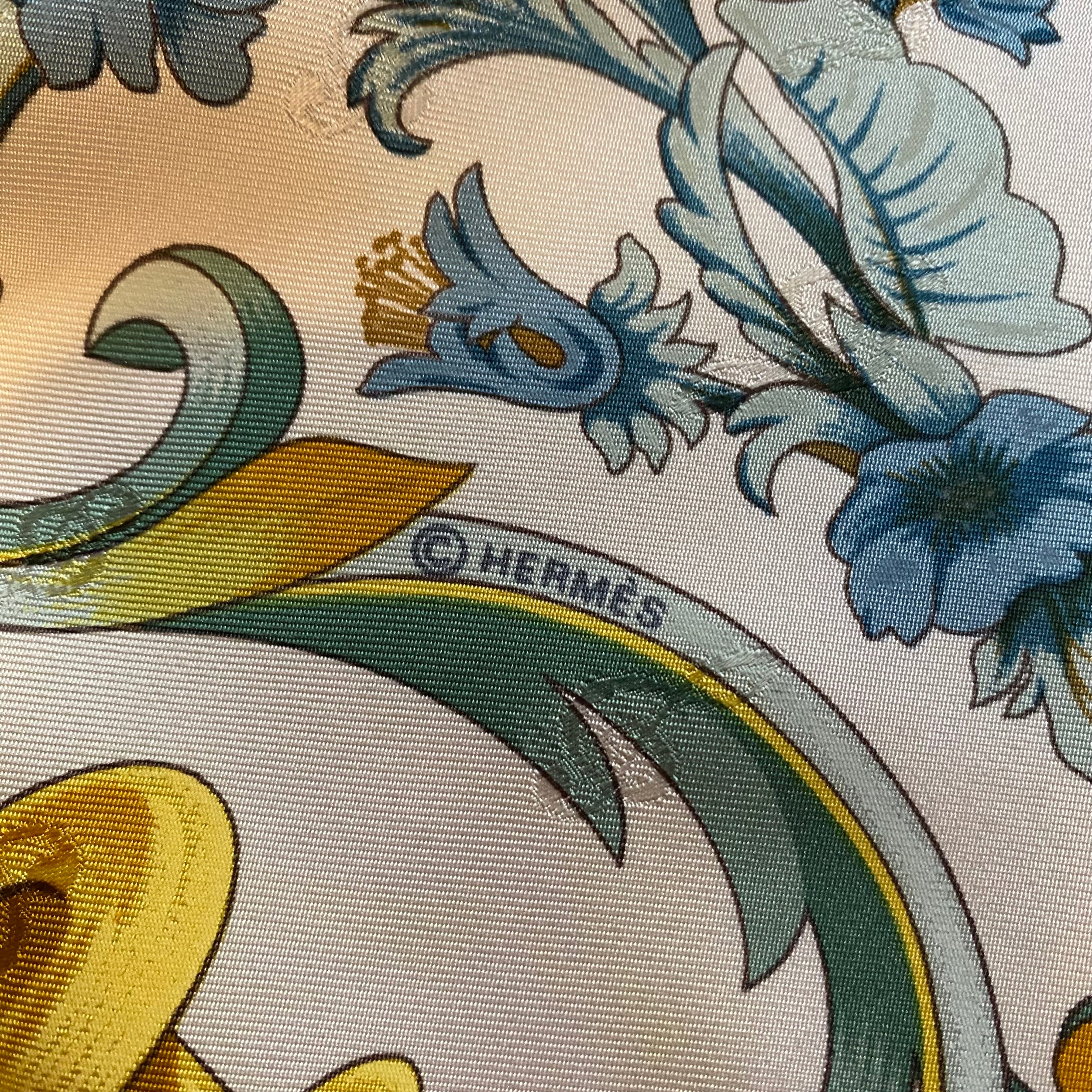 Hermès Orgauphone et Autres Mecaniques Vintage Silk Scarf