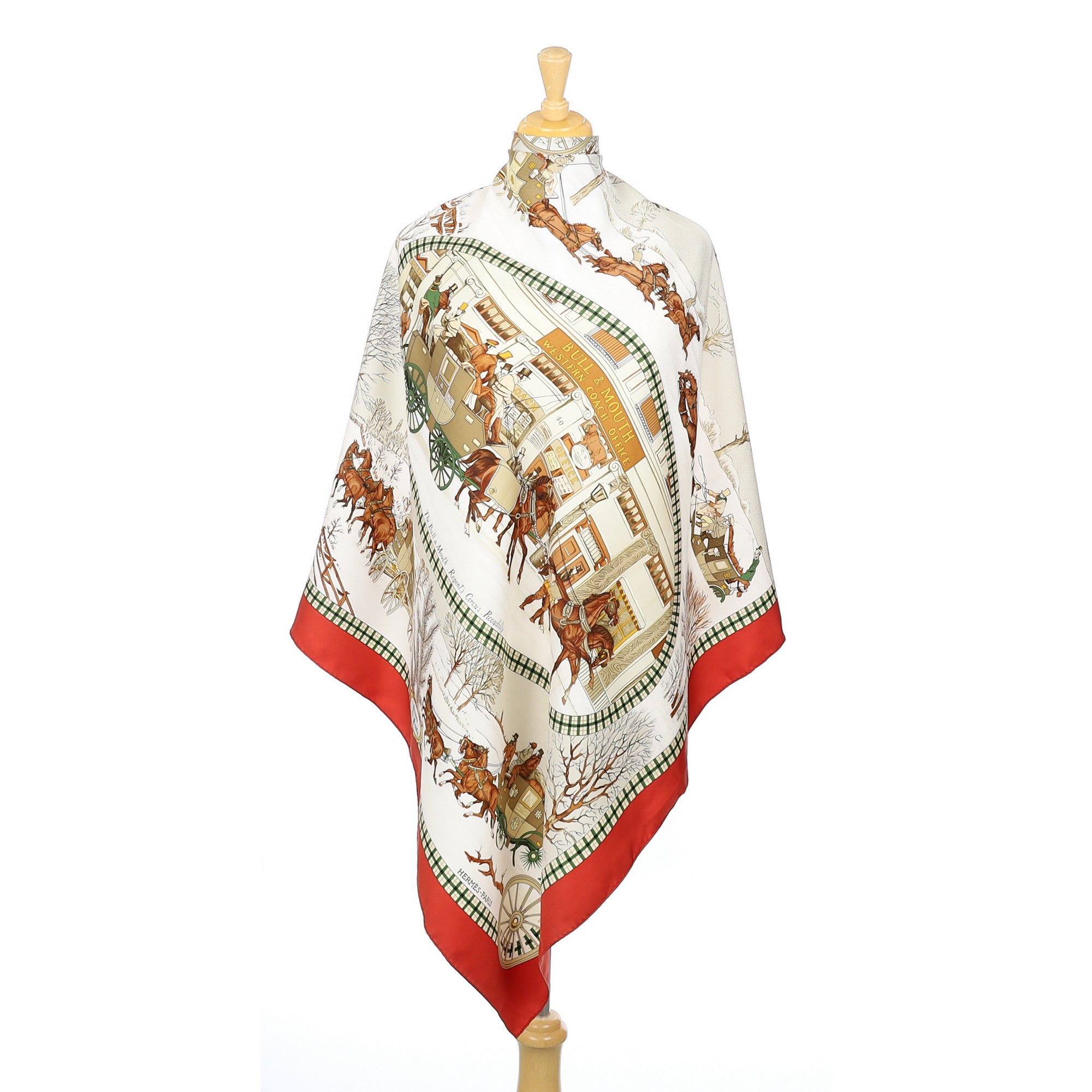 Hermès L’Hiver en Poste Silk Scarf
