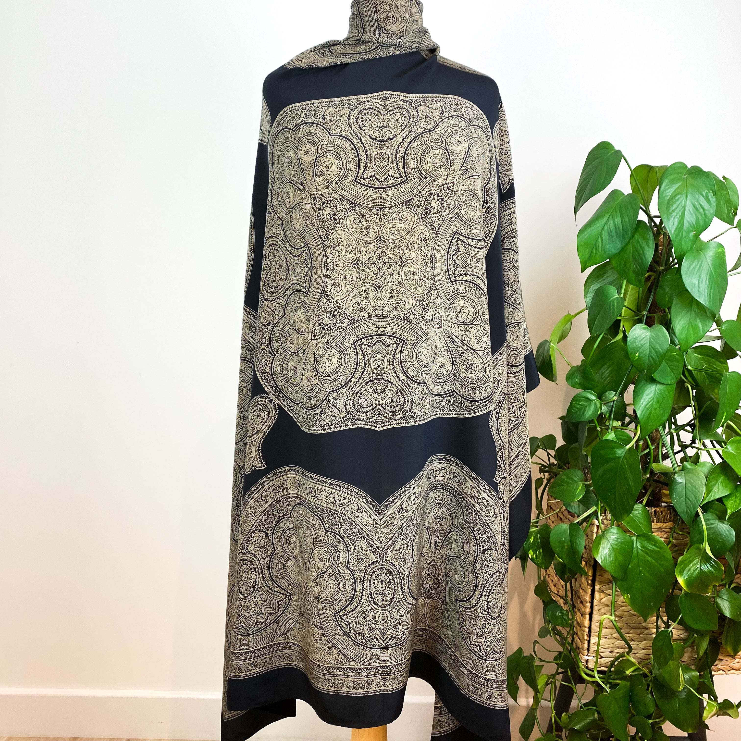 Large Jaeger Vintage Silk Scarf