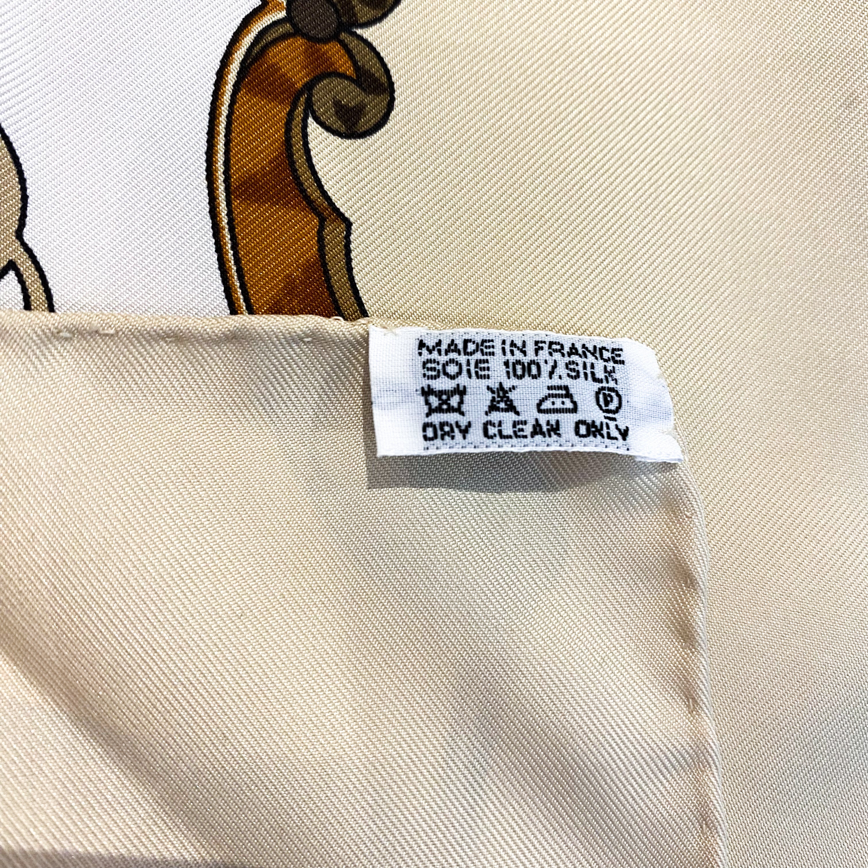 Boxed Hermes Copeaux 1998 Designer Silk Scarf