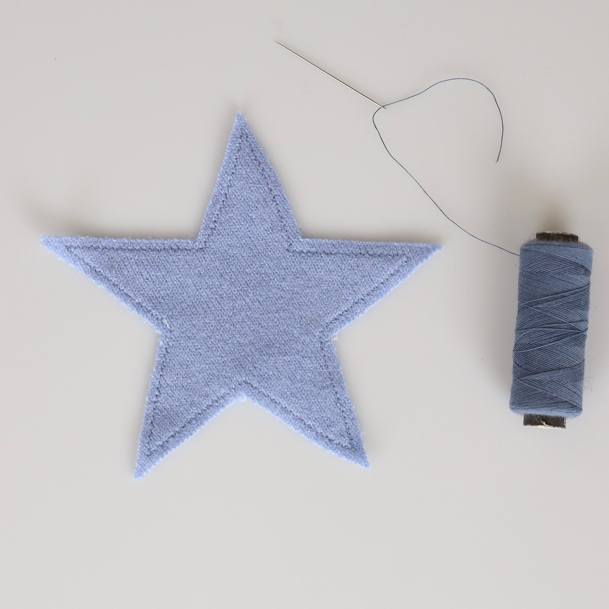 Medium Baby Blue Star Patch