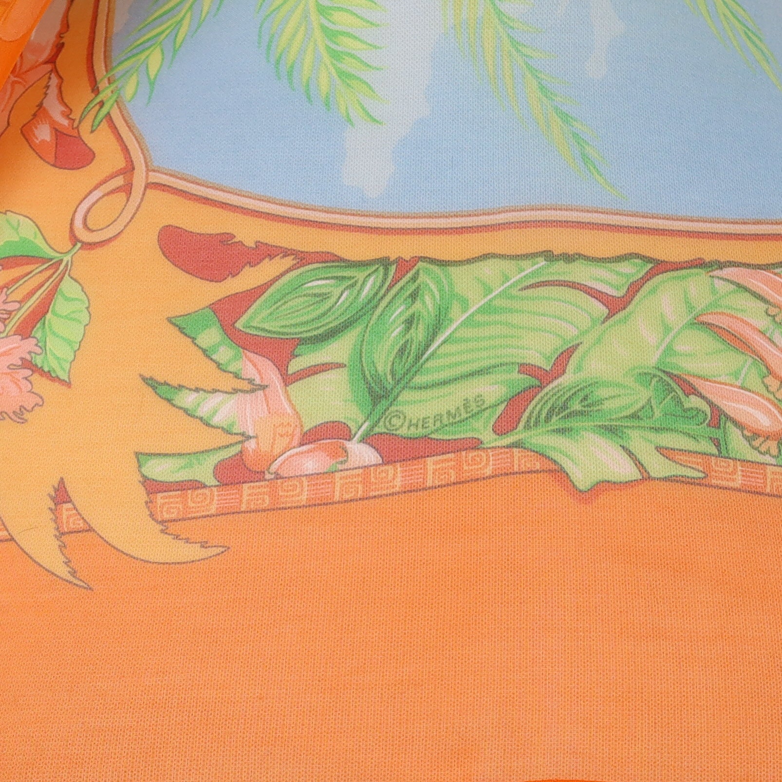 Brand New Hermès Aloha Mousseline Silk Scarf Quite Rare