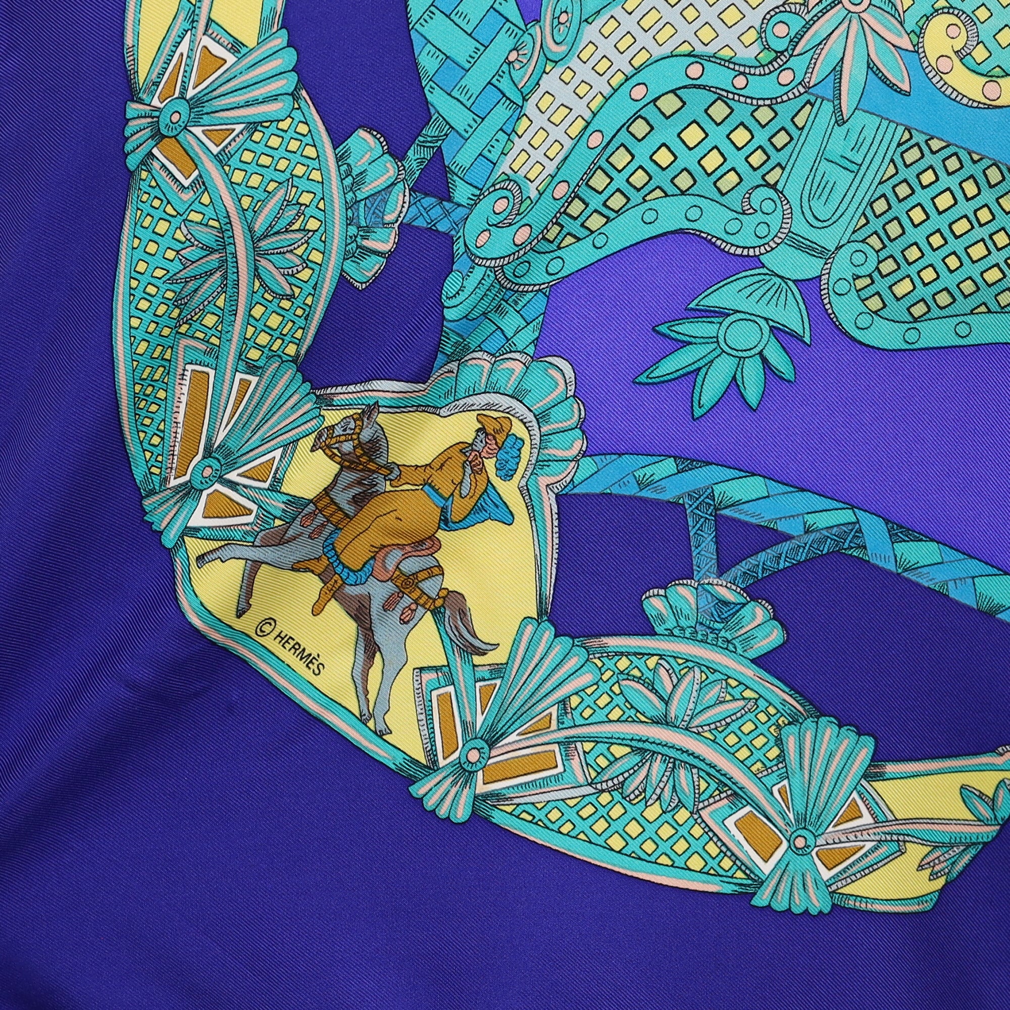 Hermès Tournez Manège Silk Scarf