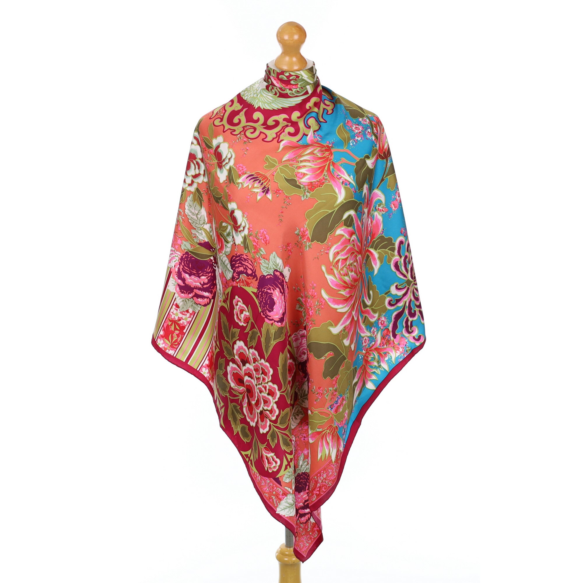 Kenzo Floral Designer Silk Scarf