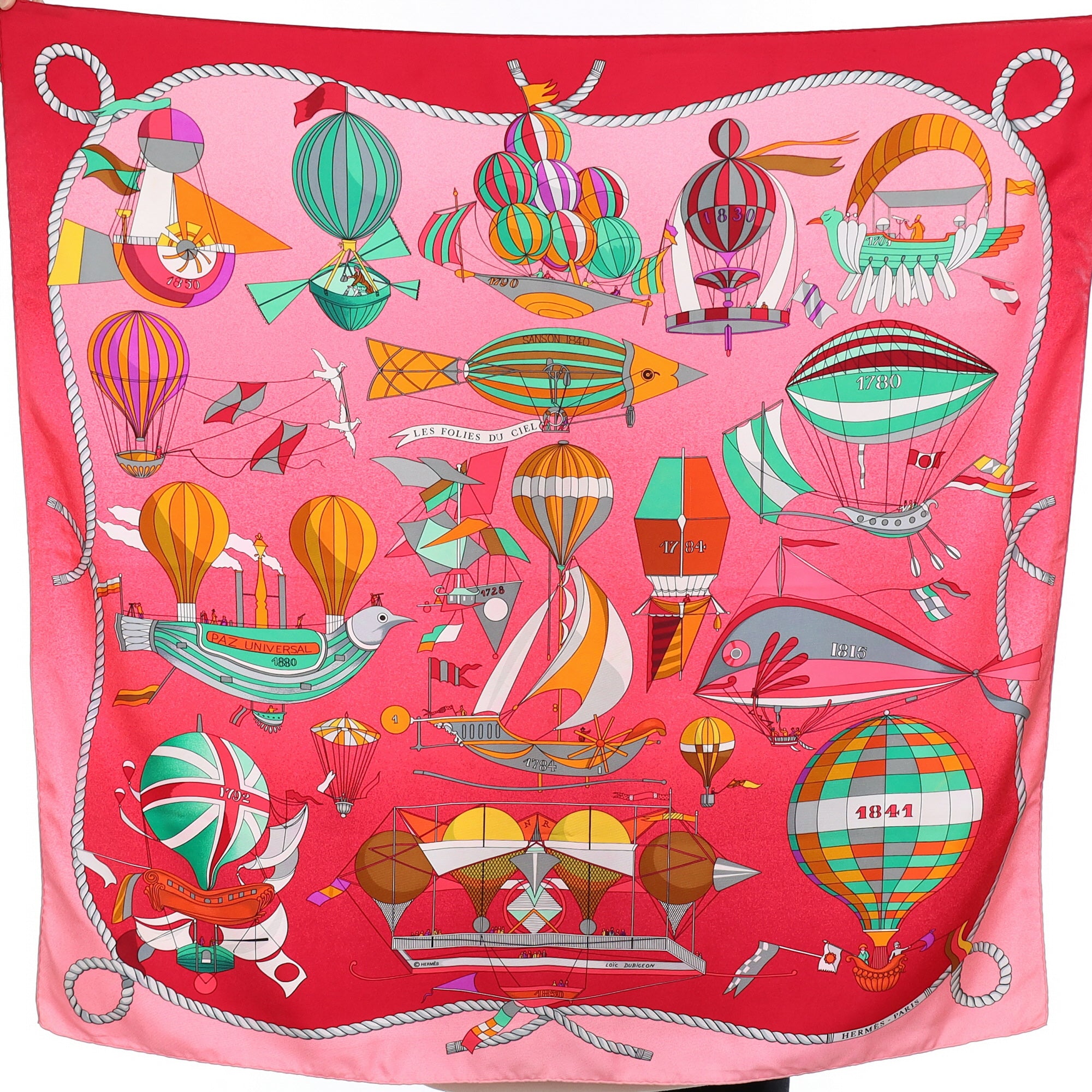 Hermès Les Folies Du Ciel Silk Scarf Quite Rare