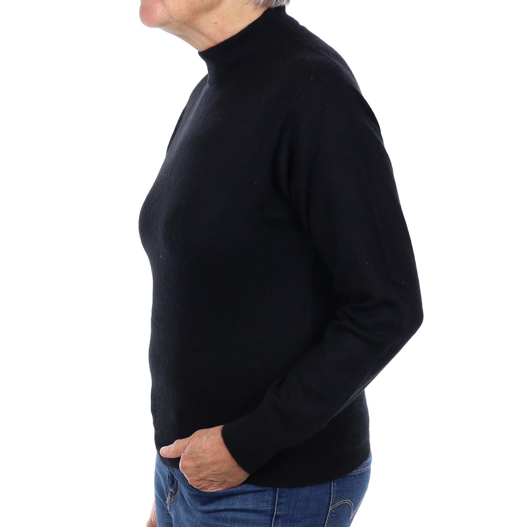 Black Cashmere Turtle Neck Jumper Medium