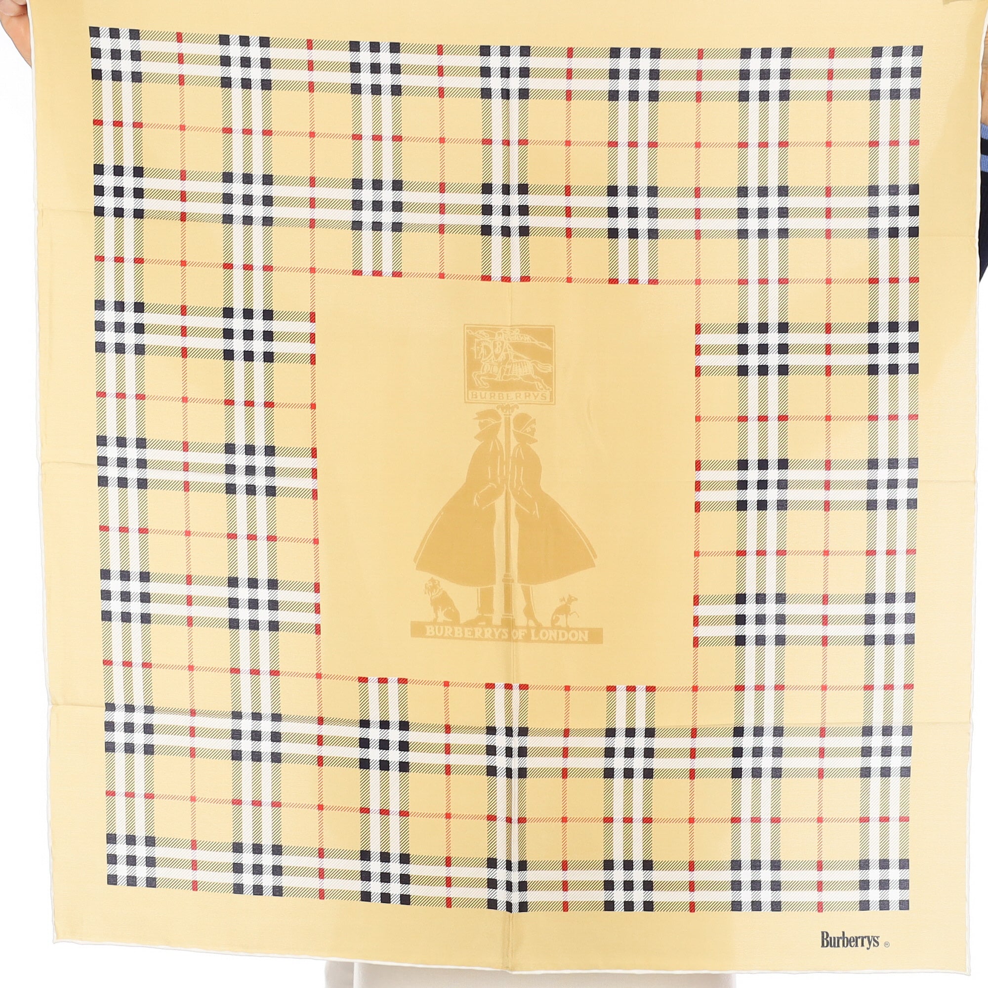 Brand New Burberrys Tartan Silk Scarf