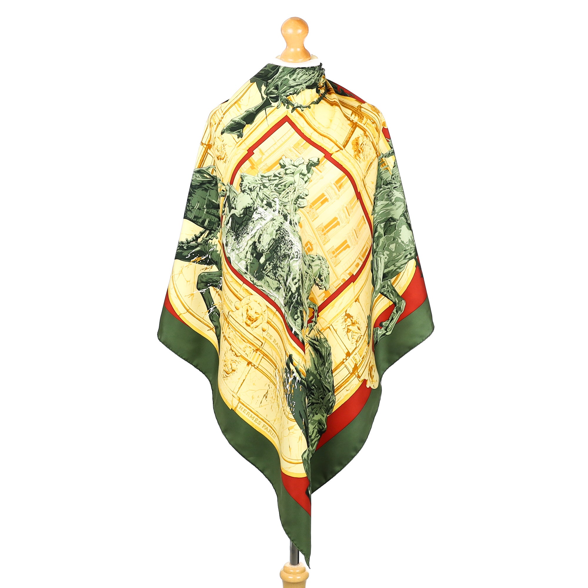 Hermès La Fontaine De Bartholdi Silk Scarf Quite Rare