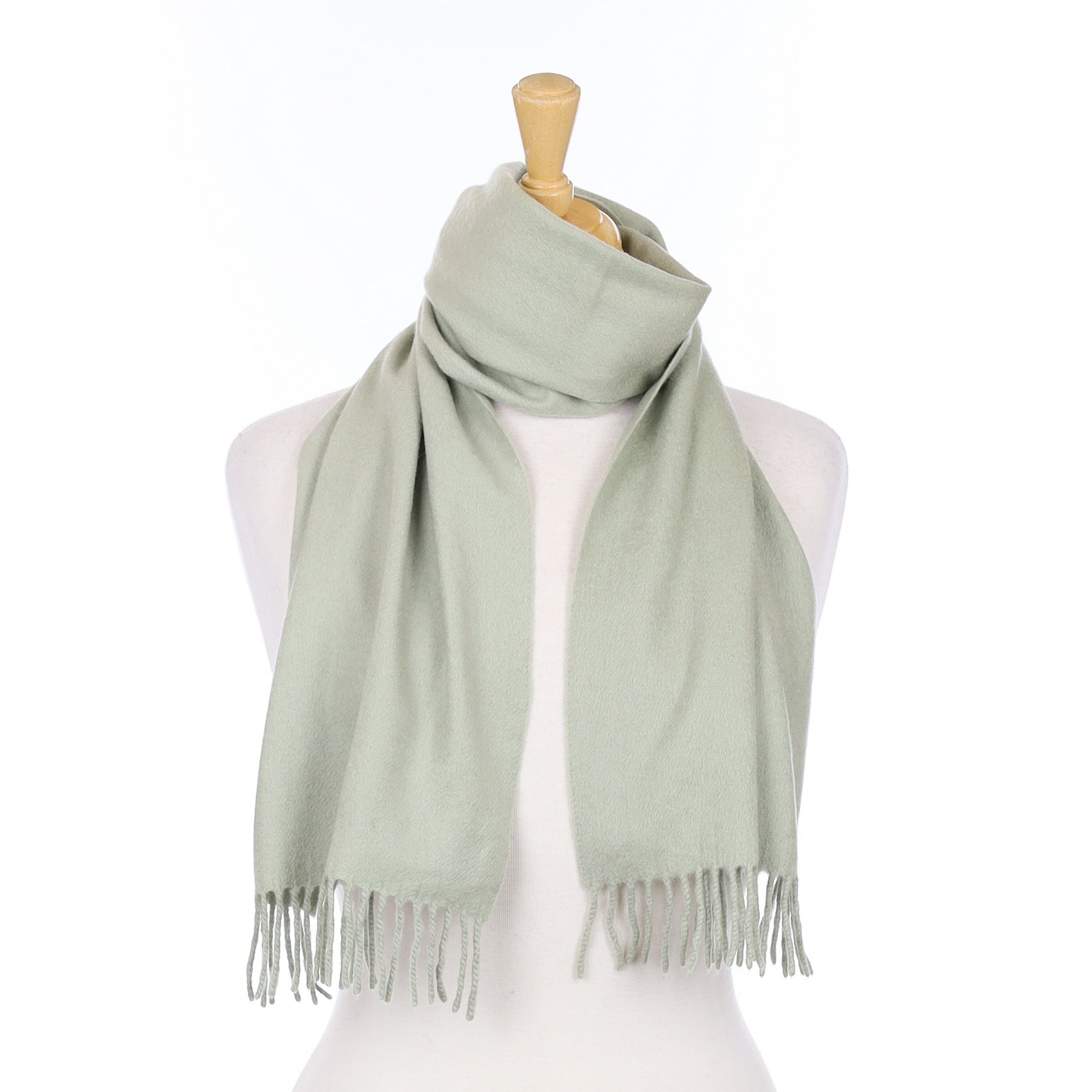 Soft Sage Cashmere Woven Scarf