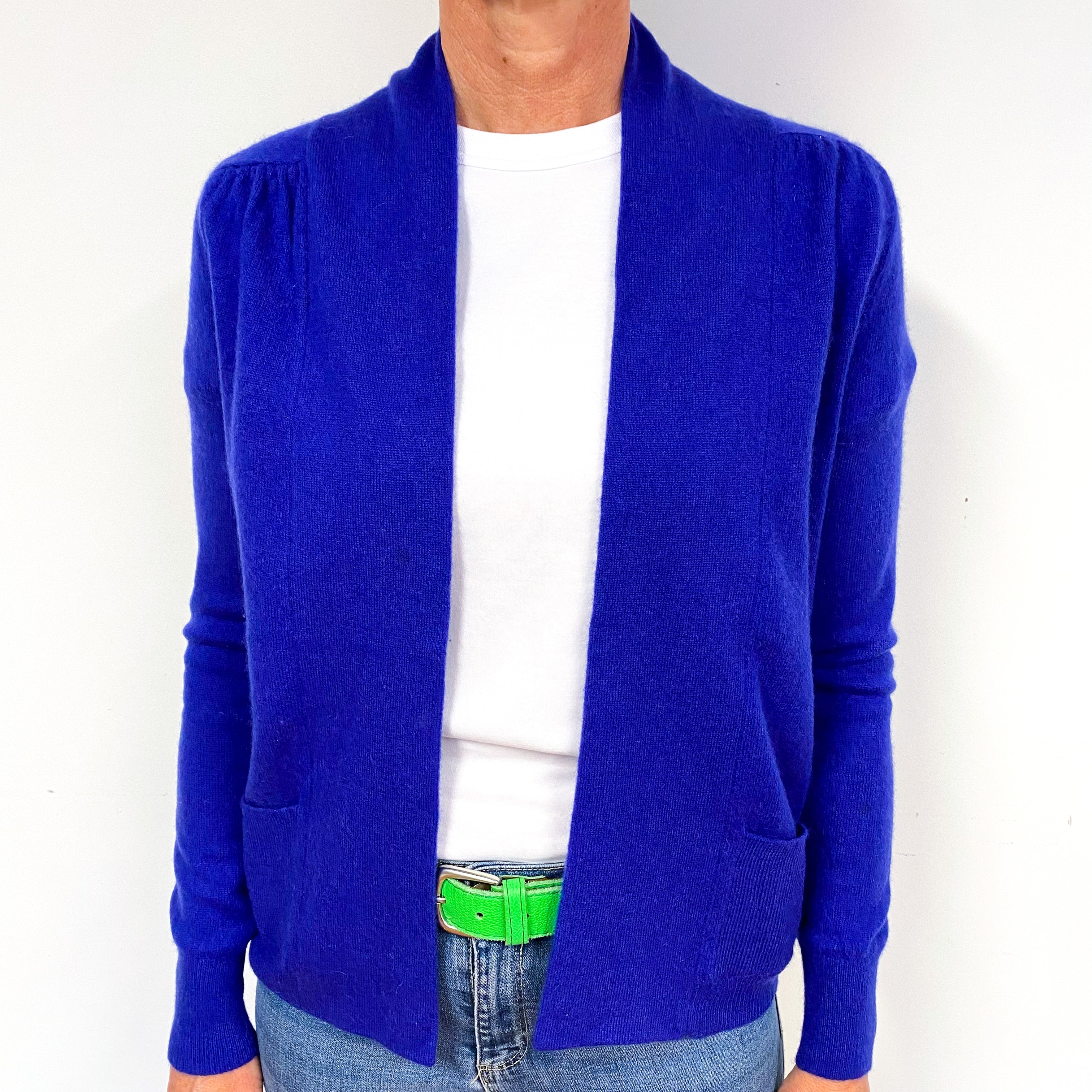 Indigo Purple Cashmere Edge to Edge Cardigan Medium