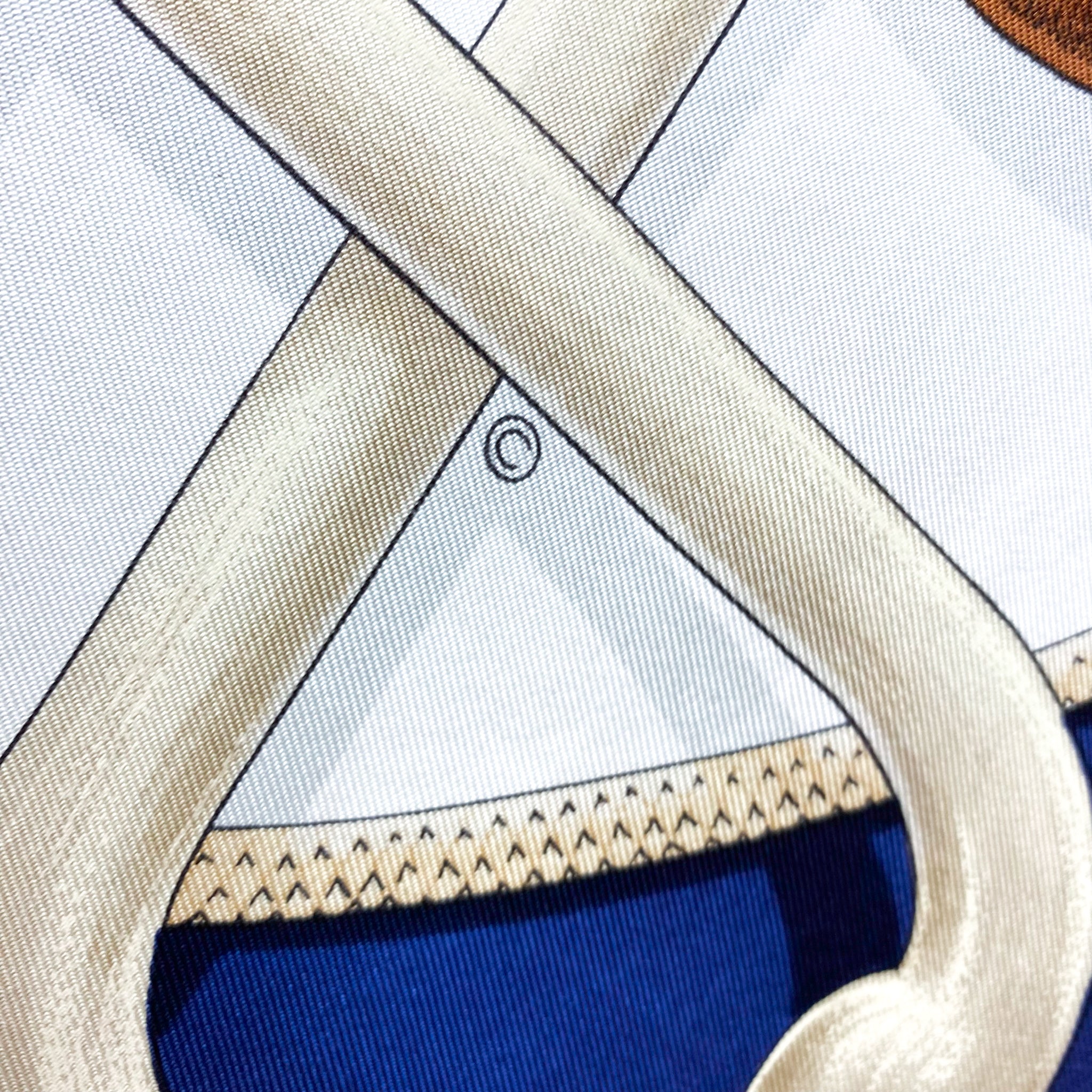 Boxed Hermes Cannes & Pommeaux Designer Silk Scarf