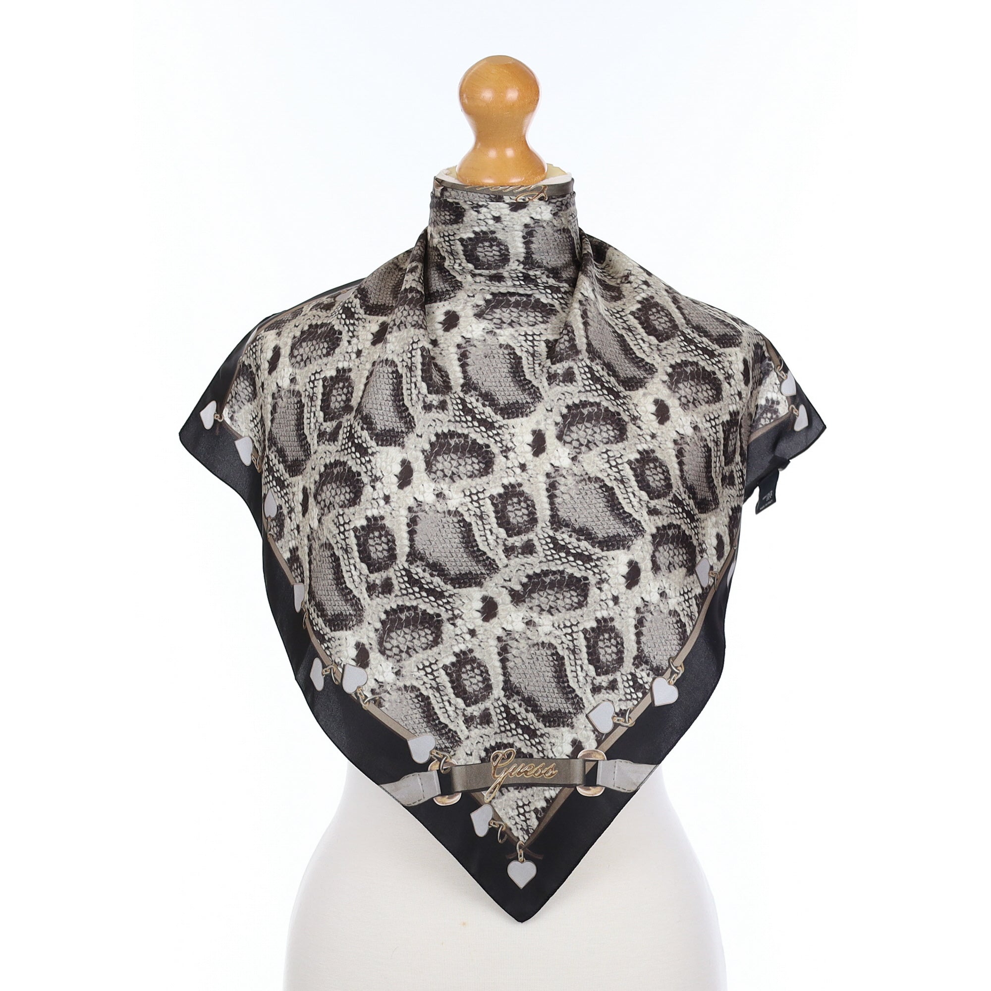Brand New Guess Snake Print Silk Scarf