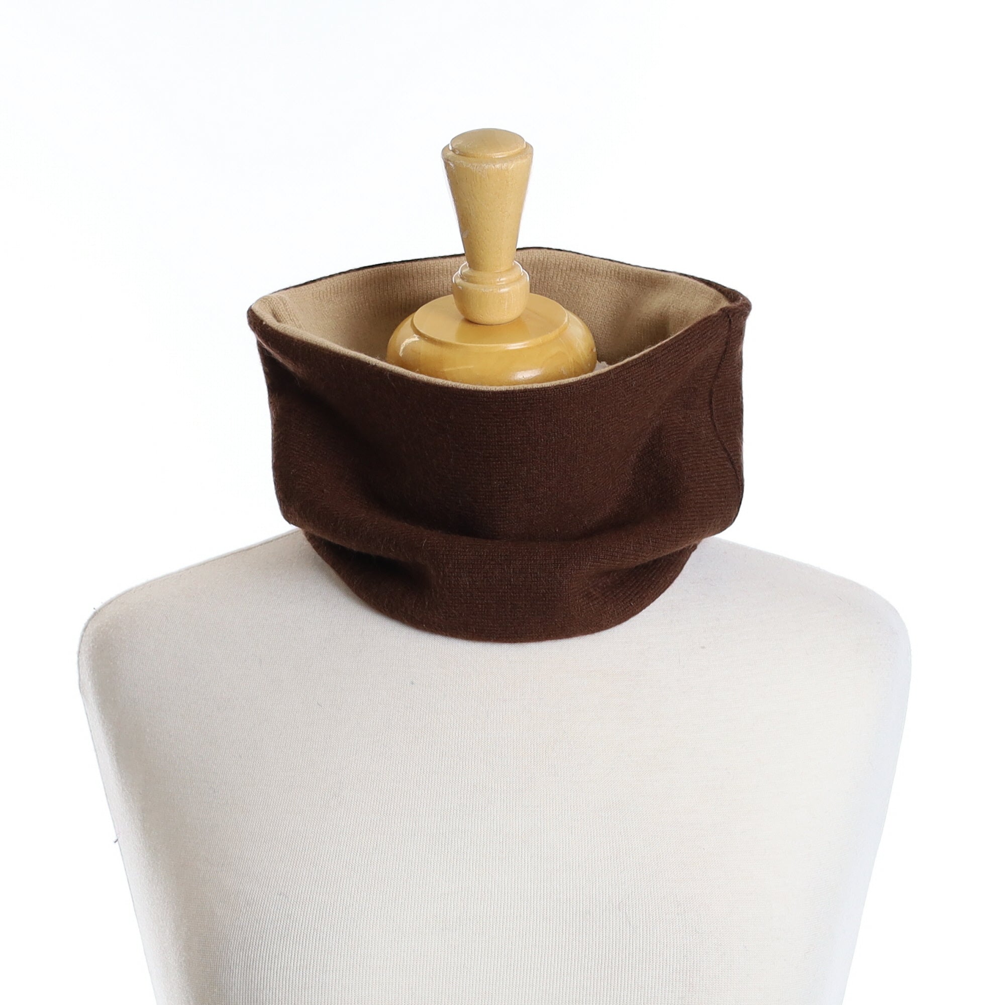 Chocolate Brown and Fawn Neck Warmer