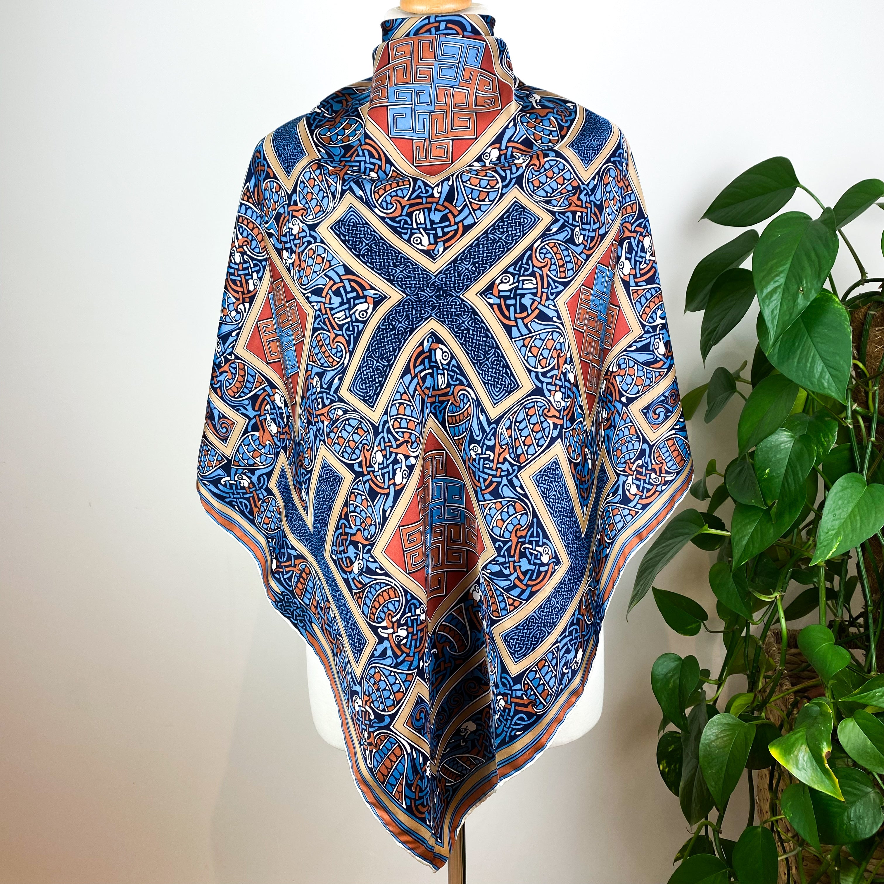 Past Times Large Vintage Silk Scarf