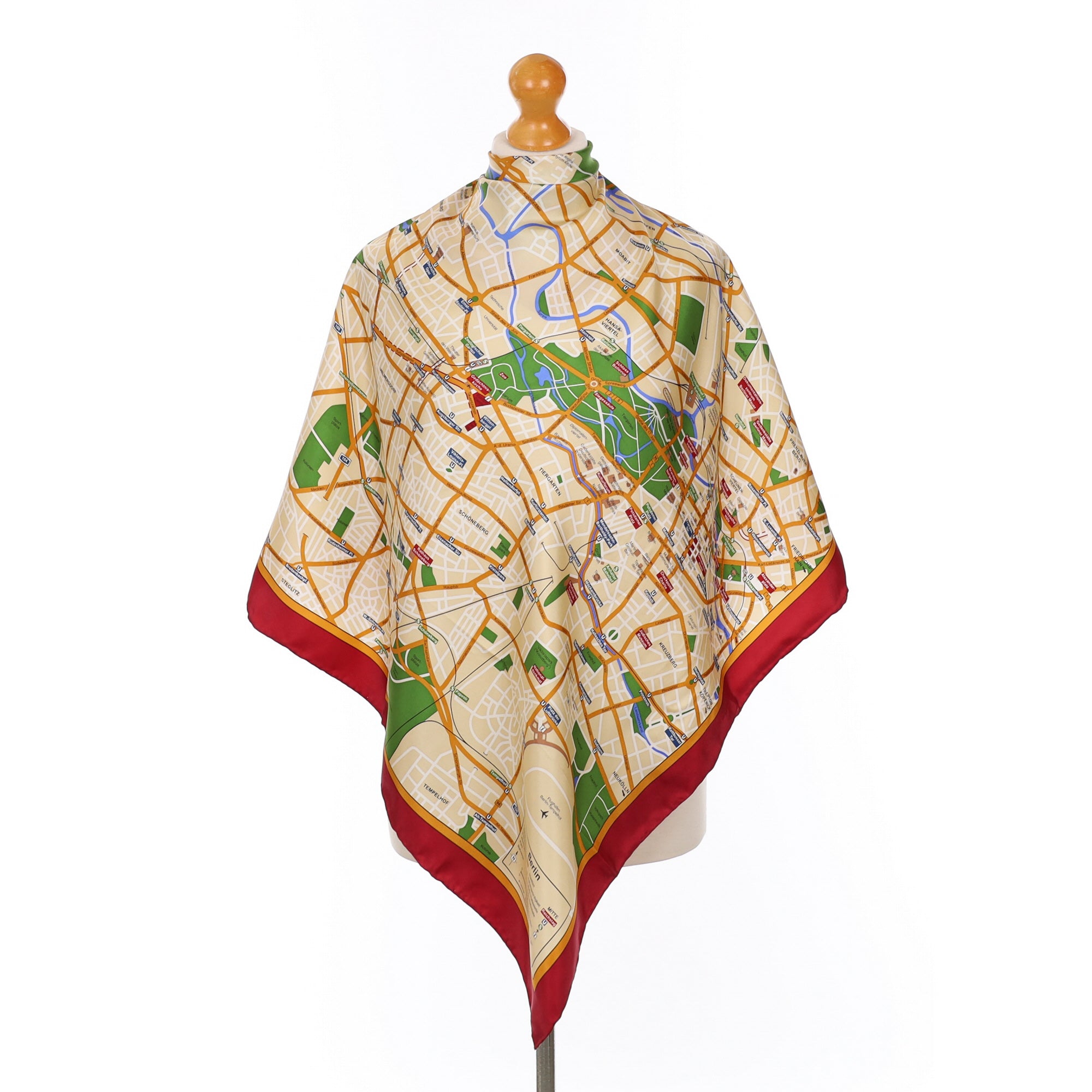 Immaculate Berlin Map Silk Scarf