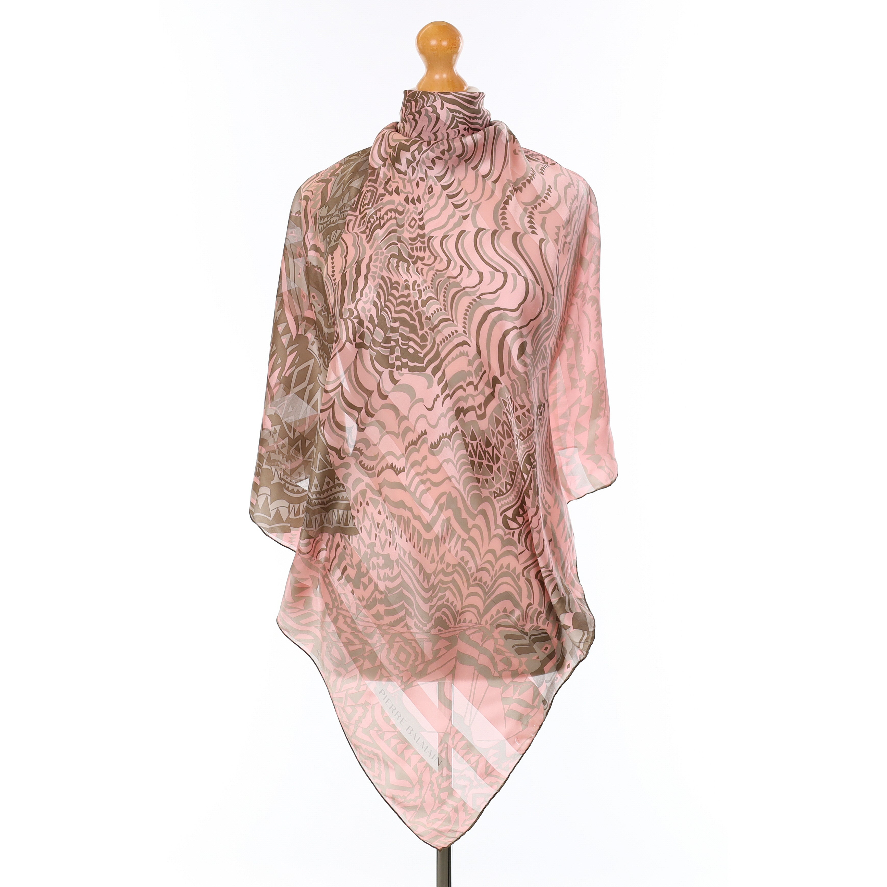 Pierre Balmain Blush Pink Silk Scarf