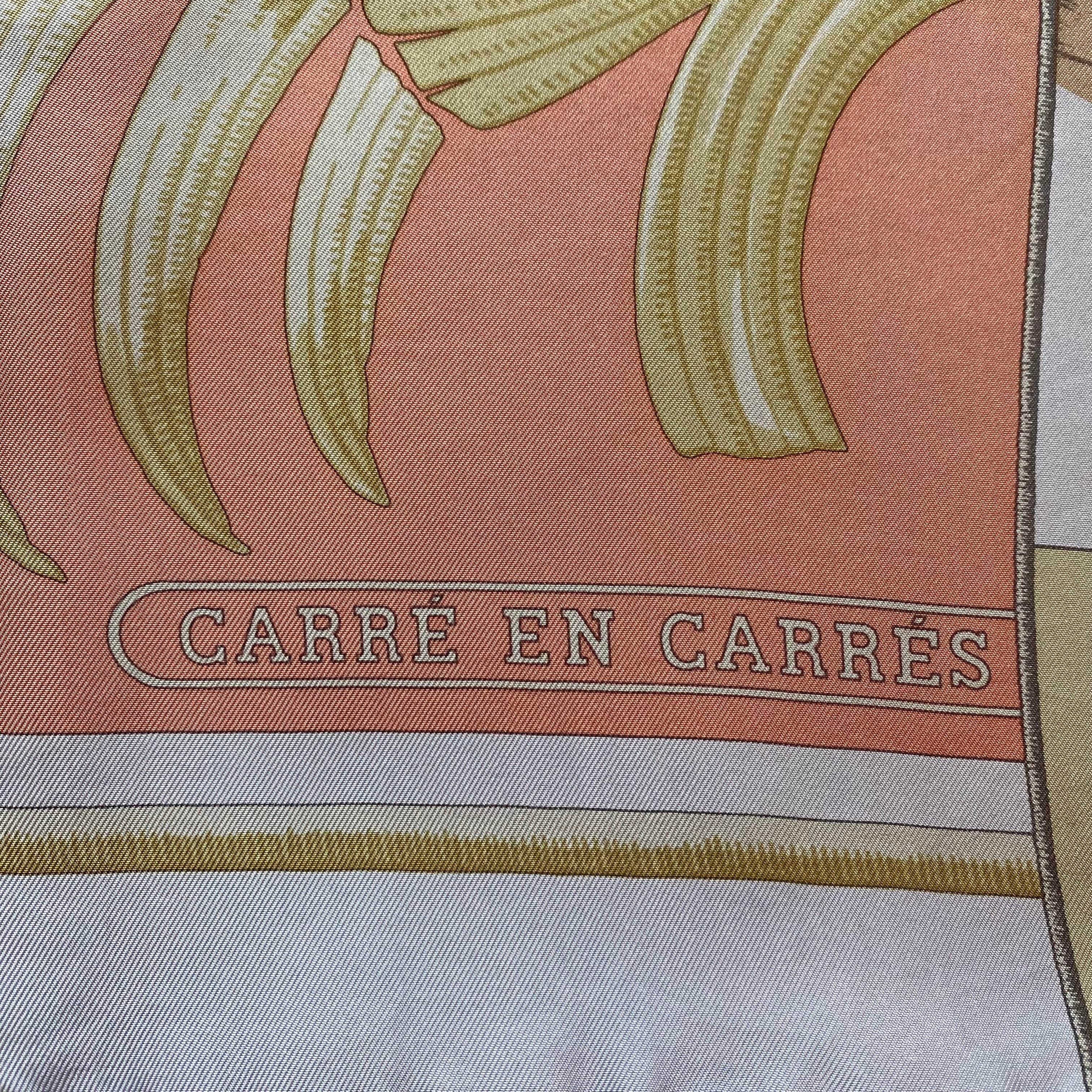 Brand New Boxed Hermès Carré En Carrés Silk Scarf
