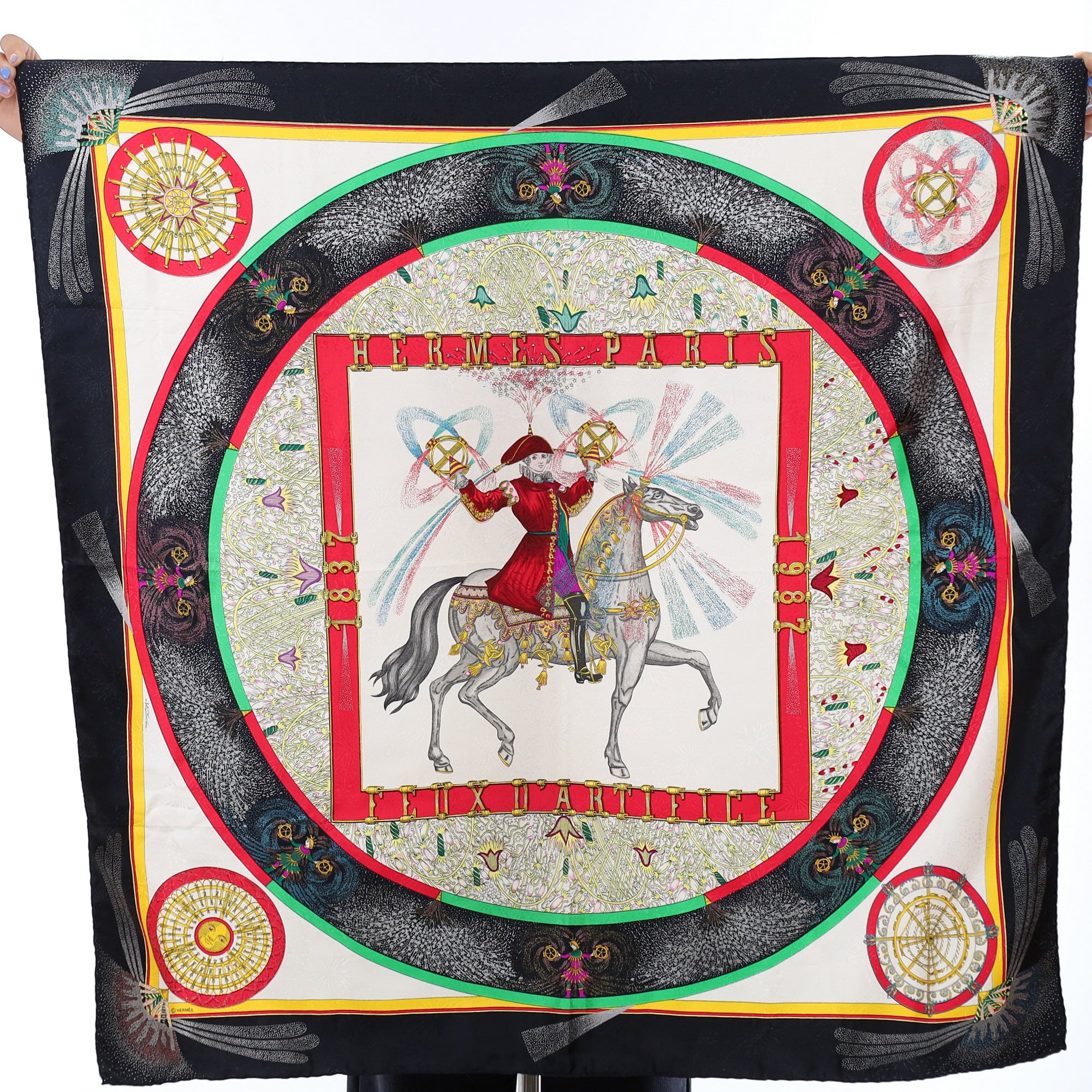 Pristine Hermès Feux D’Artifice Silk Scarf