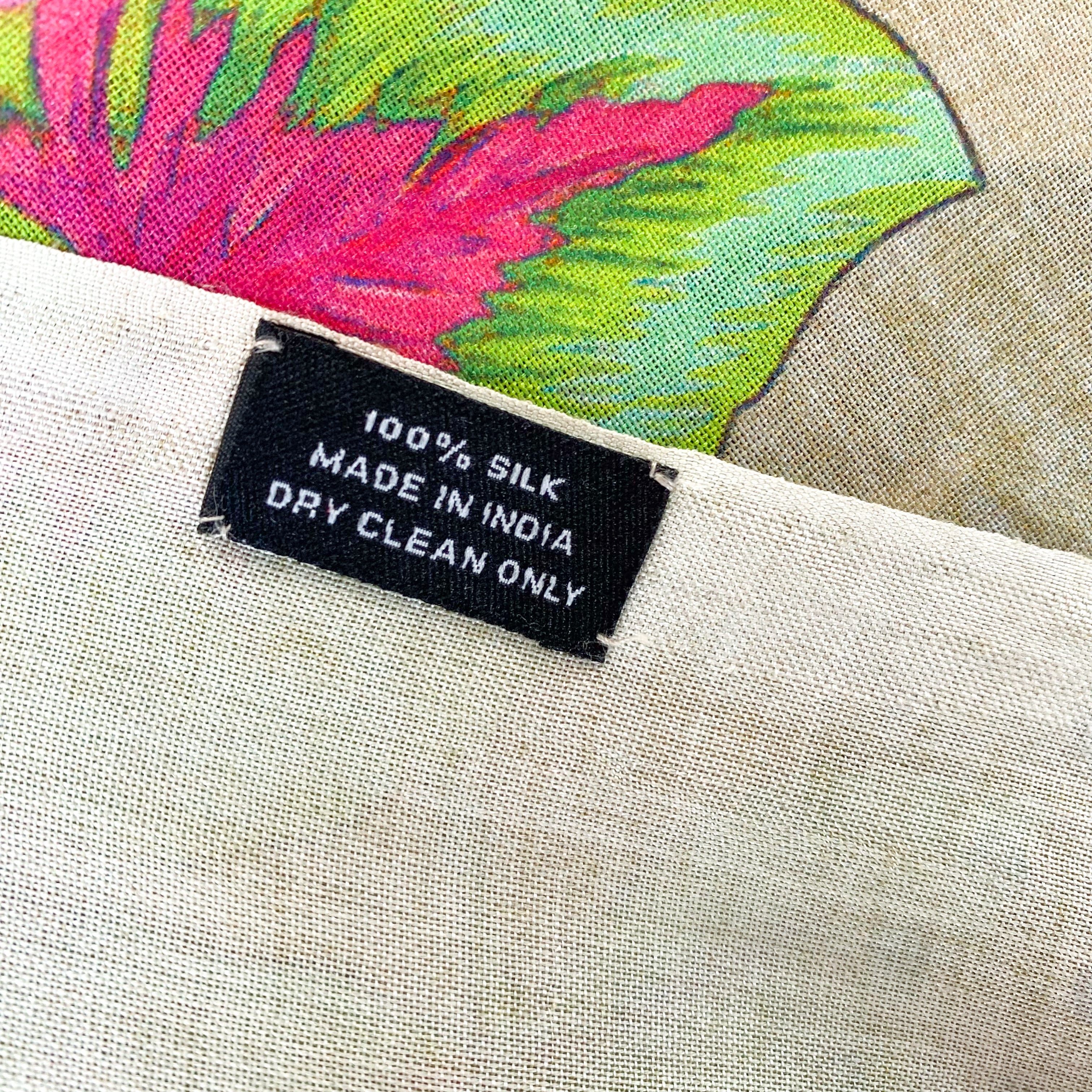Pretty Woven Floral Wrap Style Silk Scarf