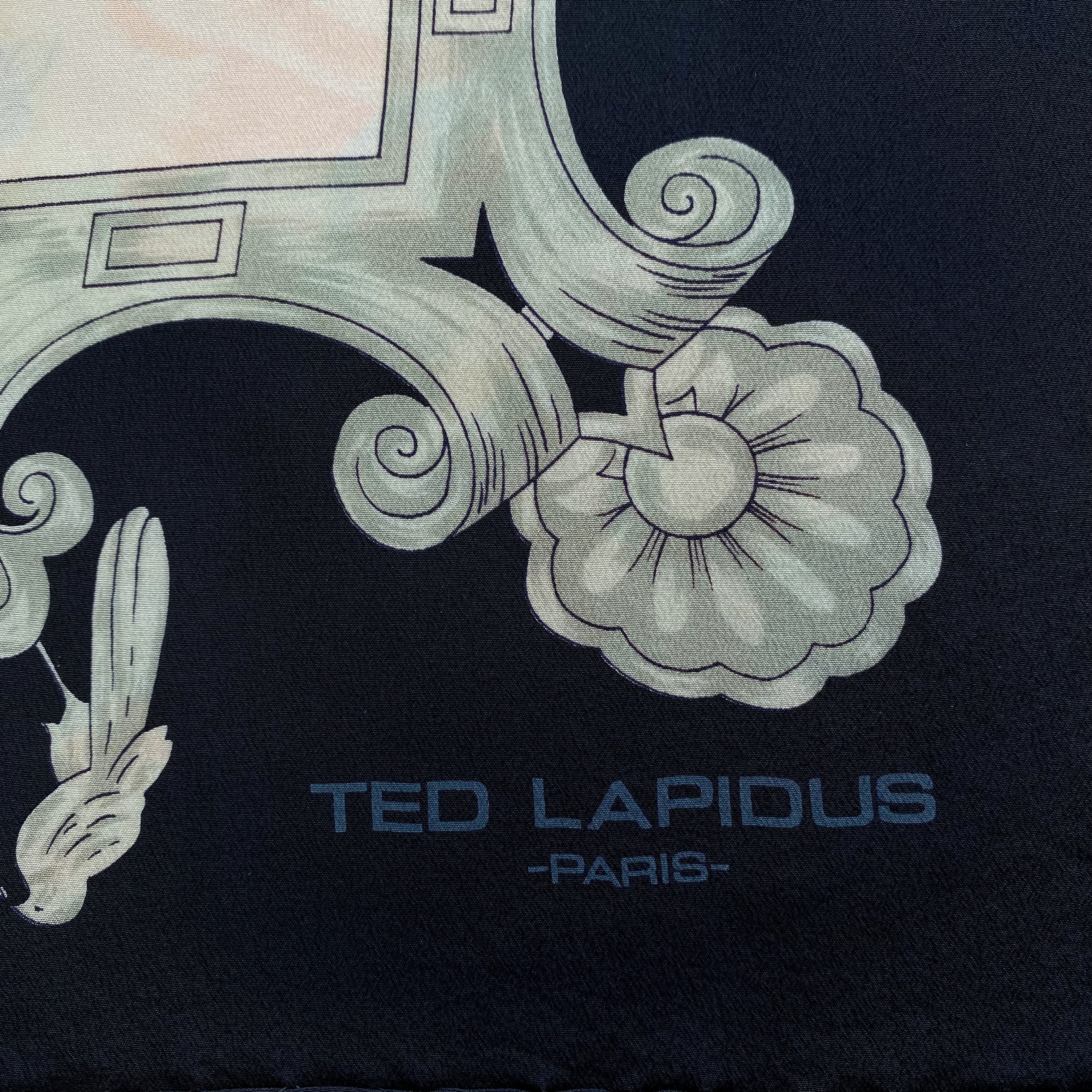 Ted Lapidus Floral Silk Scarf