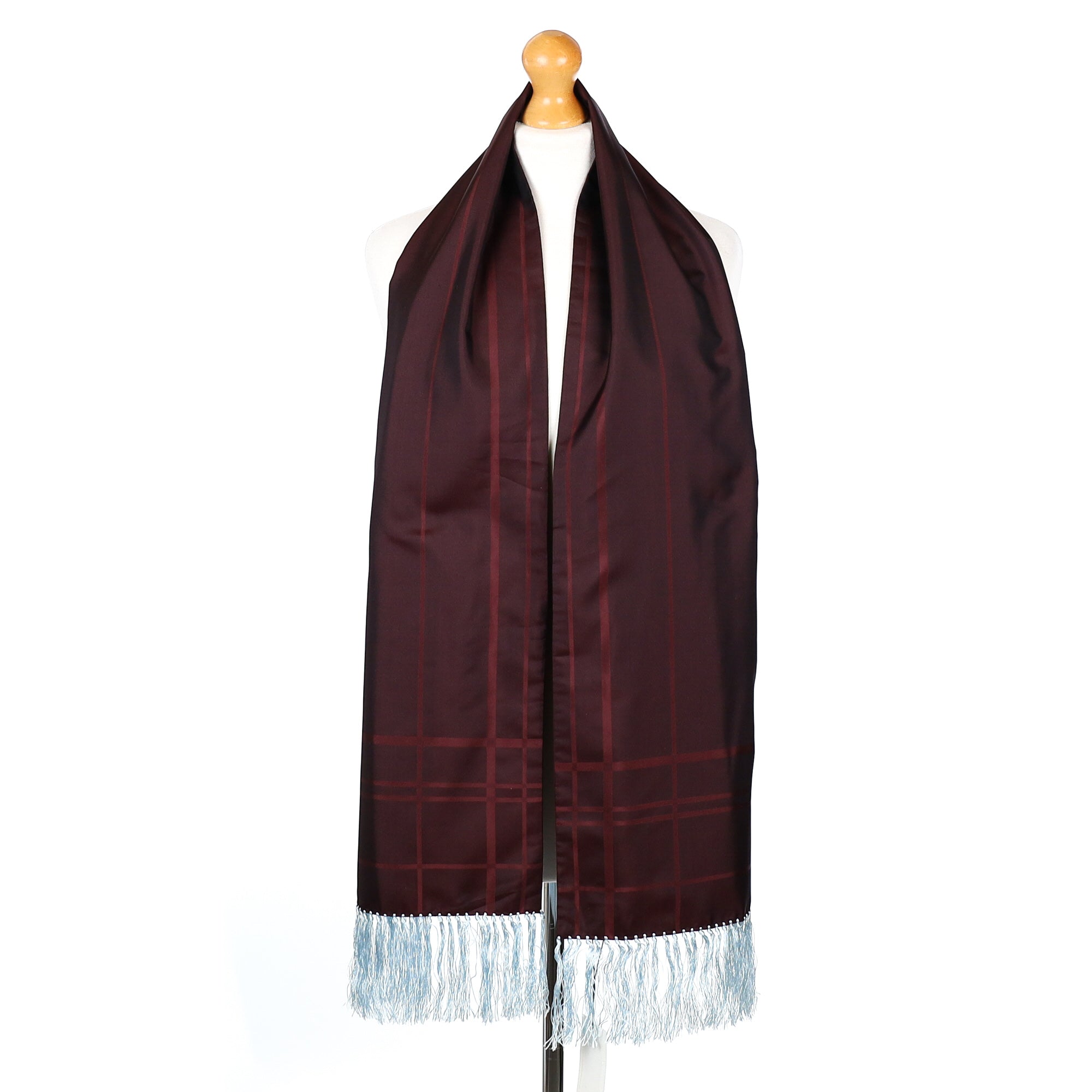 Brand New Paul Smith Long Brown Tassled Silk Scarf