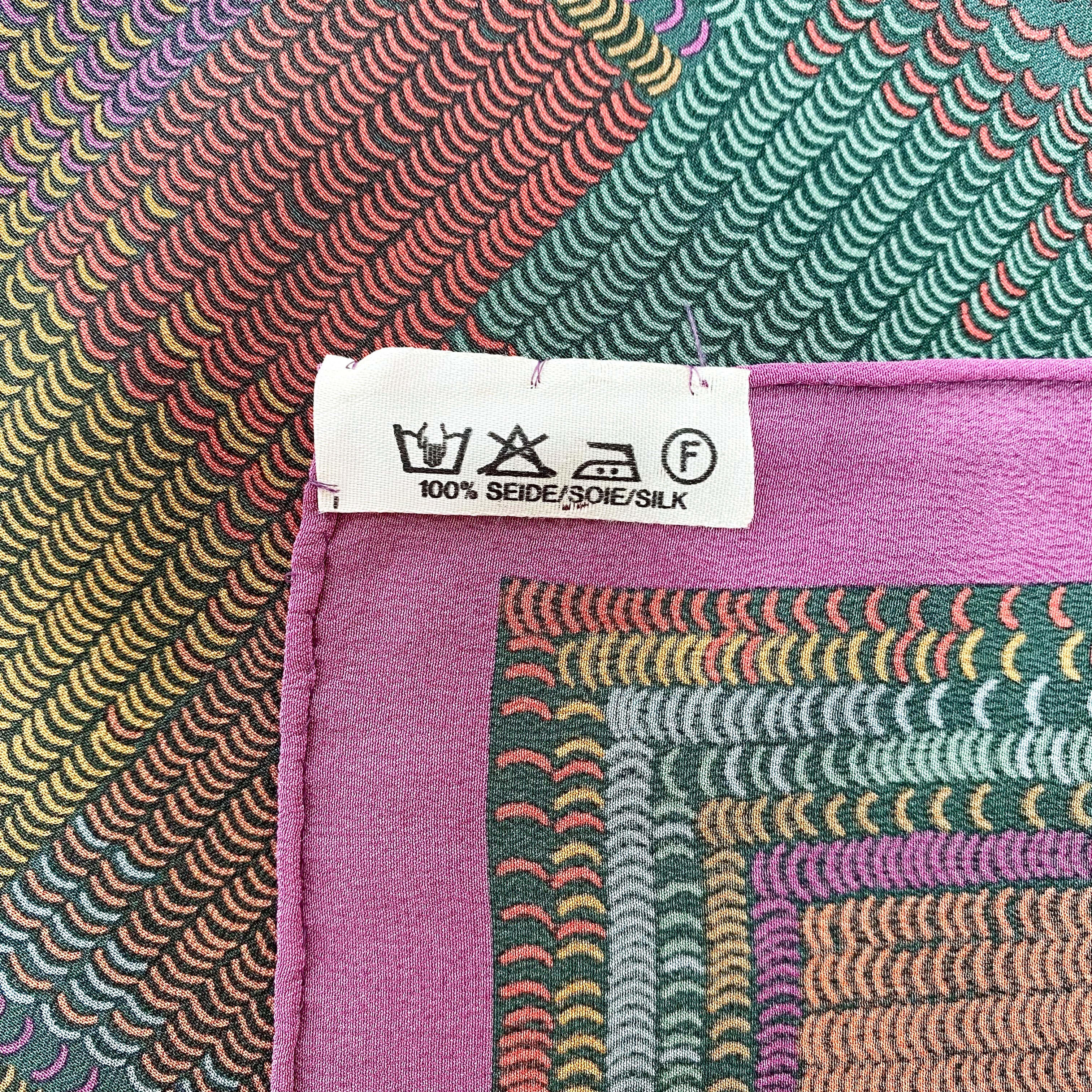 1970s Fisba Stoffles Vintage Silk Scarf