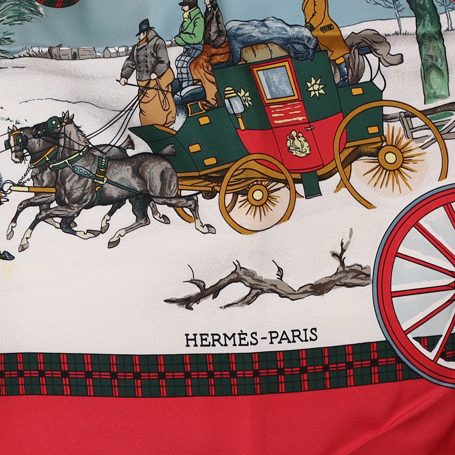 Hermès L’Hiver en Poste Silk Scarf