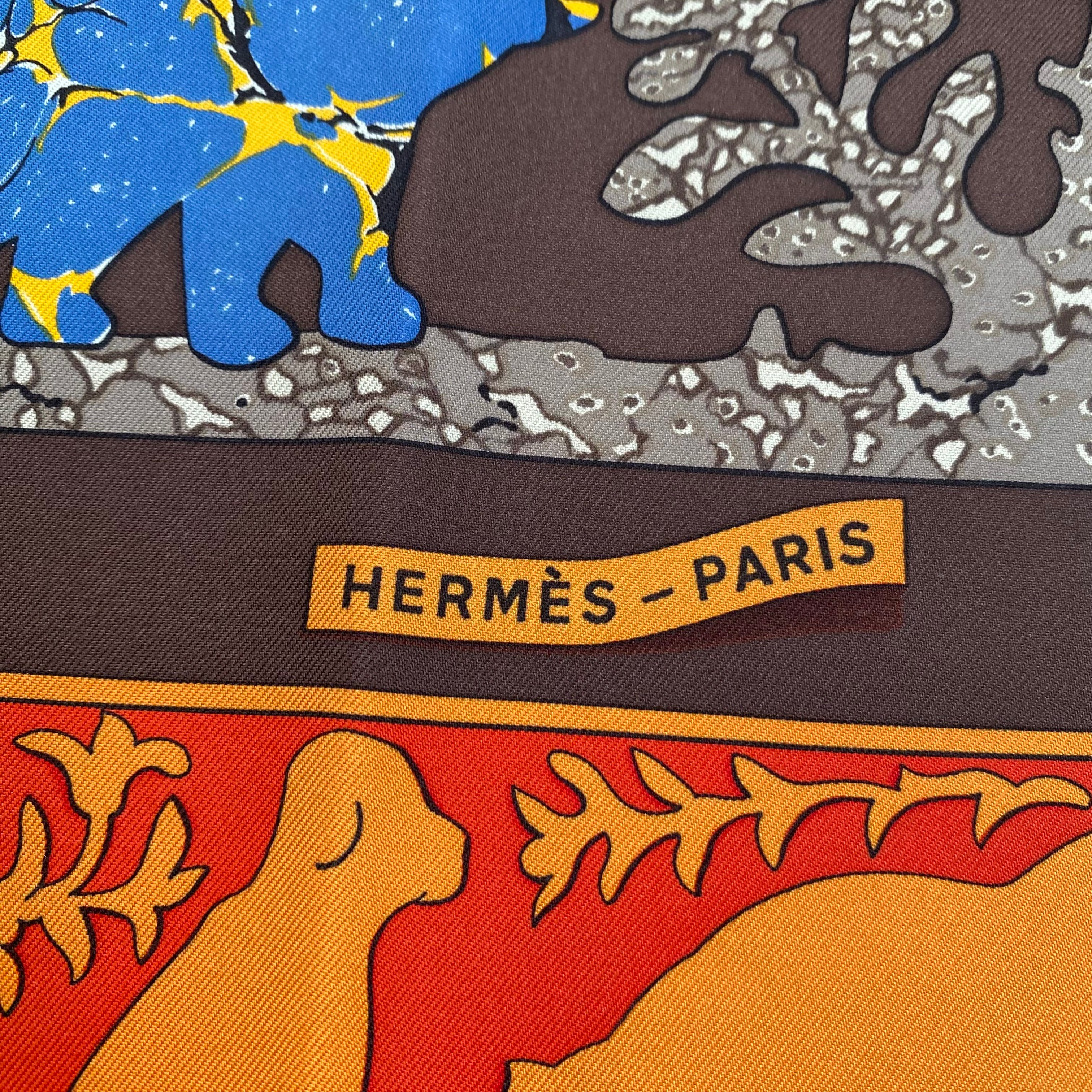 Pristine Hermès Early America II Silk Scarf Quite Rare