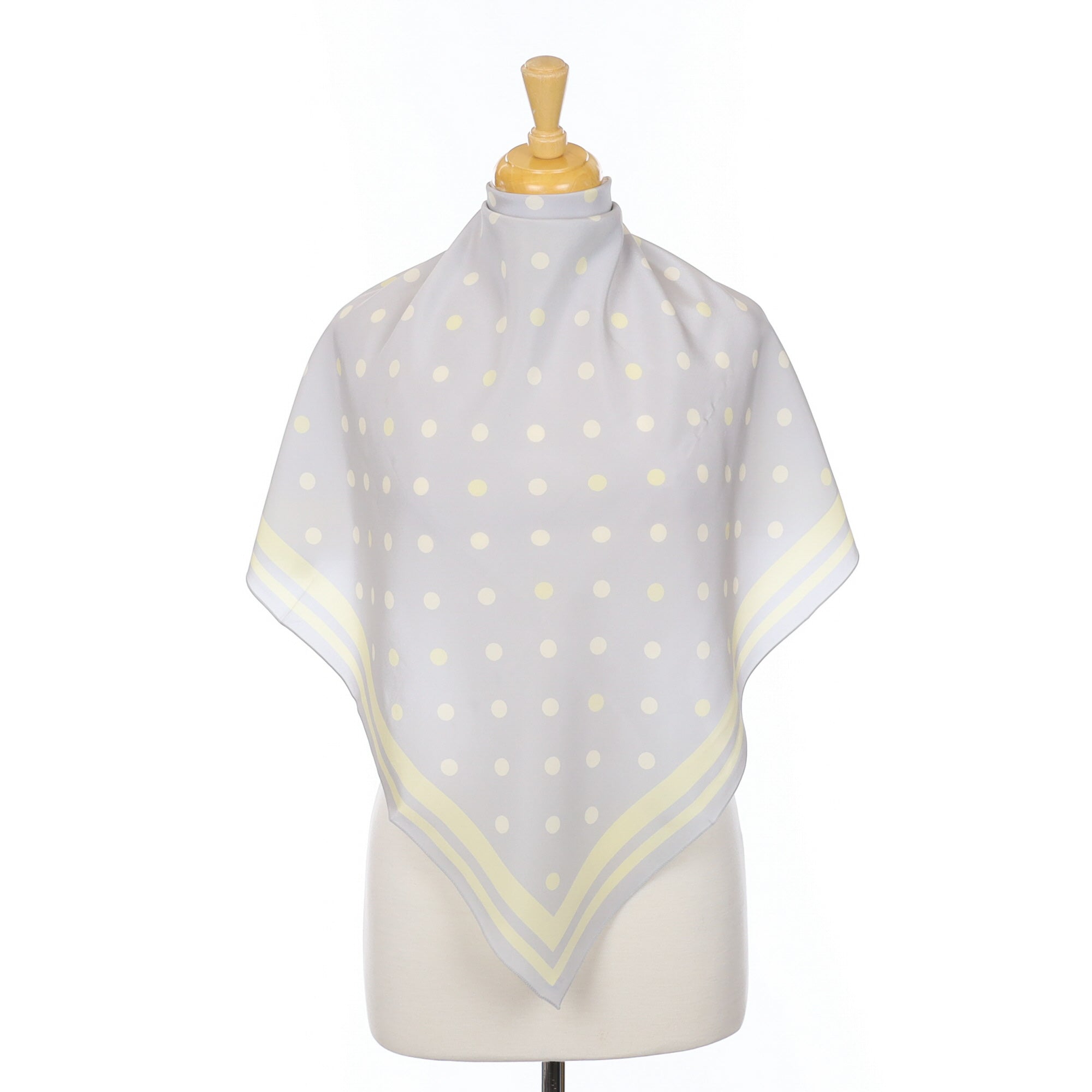 Brand New Pale Blue Spotted Silk Scarf